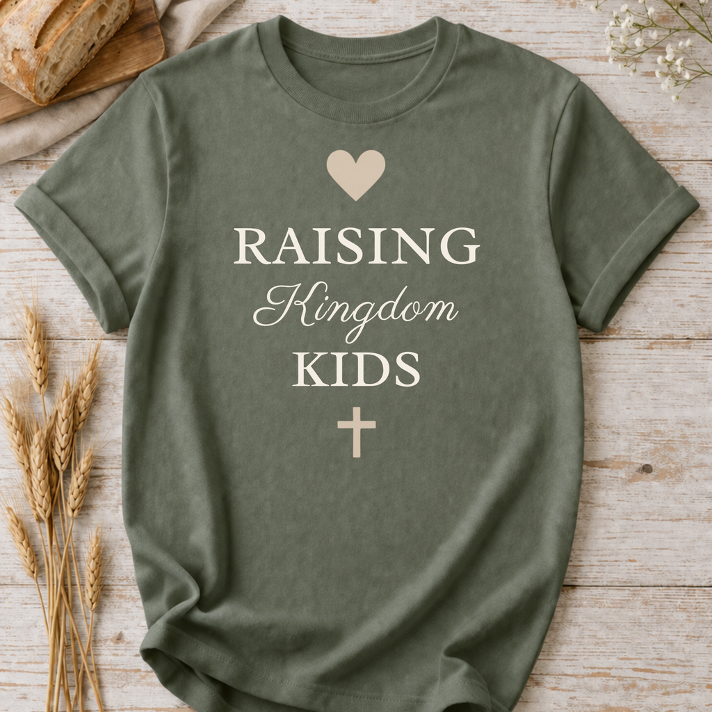 Raising Kingdom Kids Christian Mom T-Shirt
