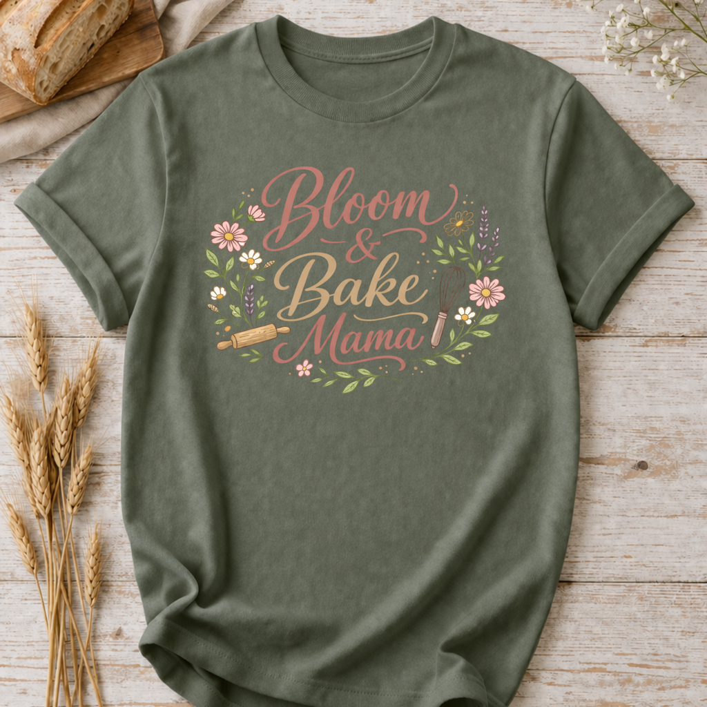 Bloom and Bake Mama Baking Mom T-Shirt