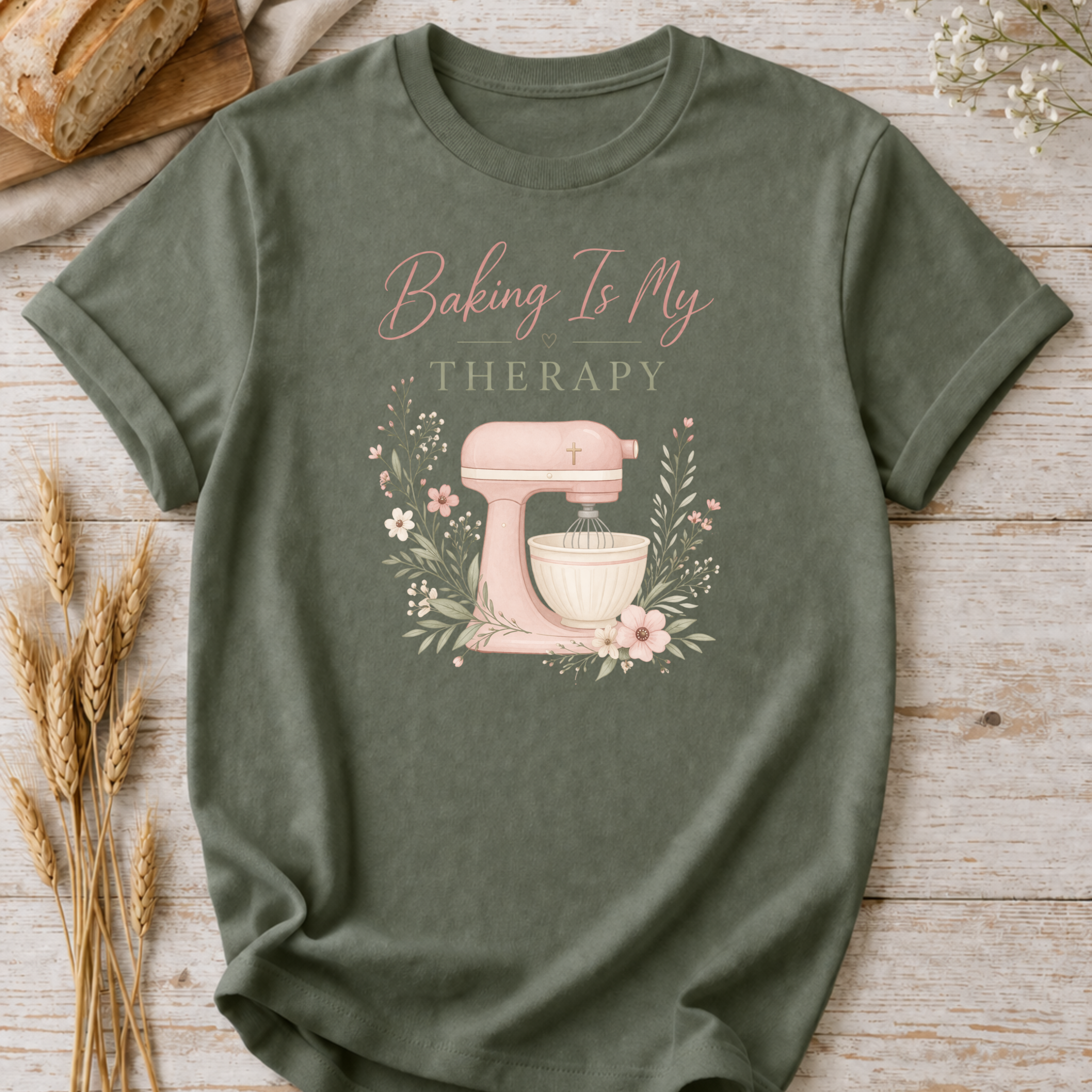 Baking Is My Therapy T-Shirt — Funny Baker Gift Tee