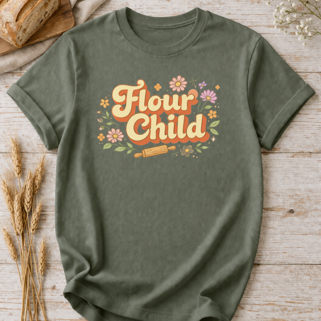Flour Child Baking T-Shirt — Funny Baker Shirt