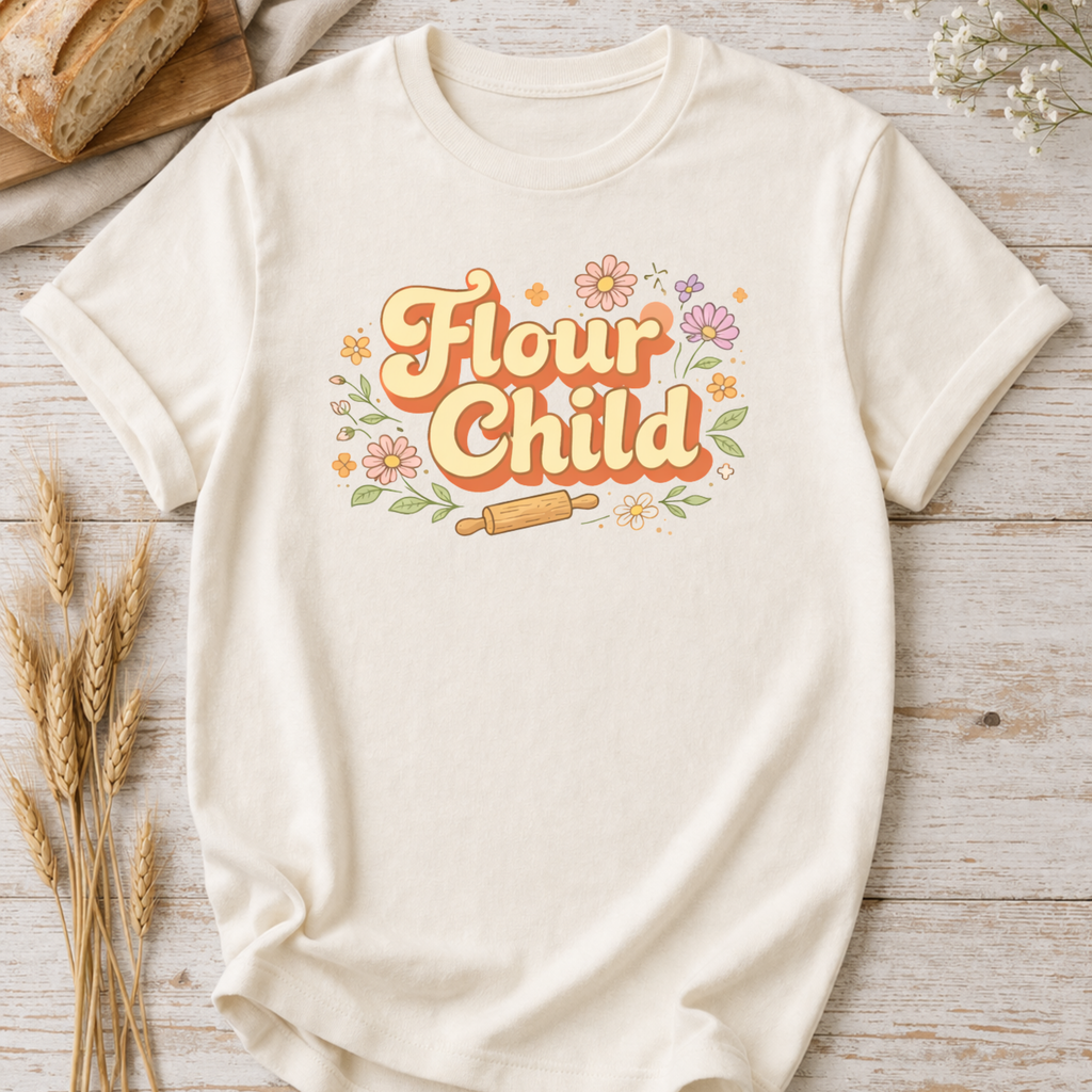Flour Child Baking T-Shirt — Funny Baker Shirt