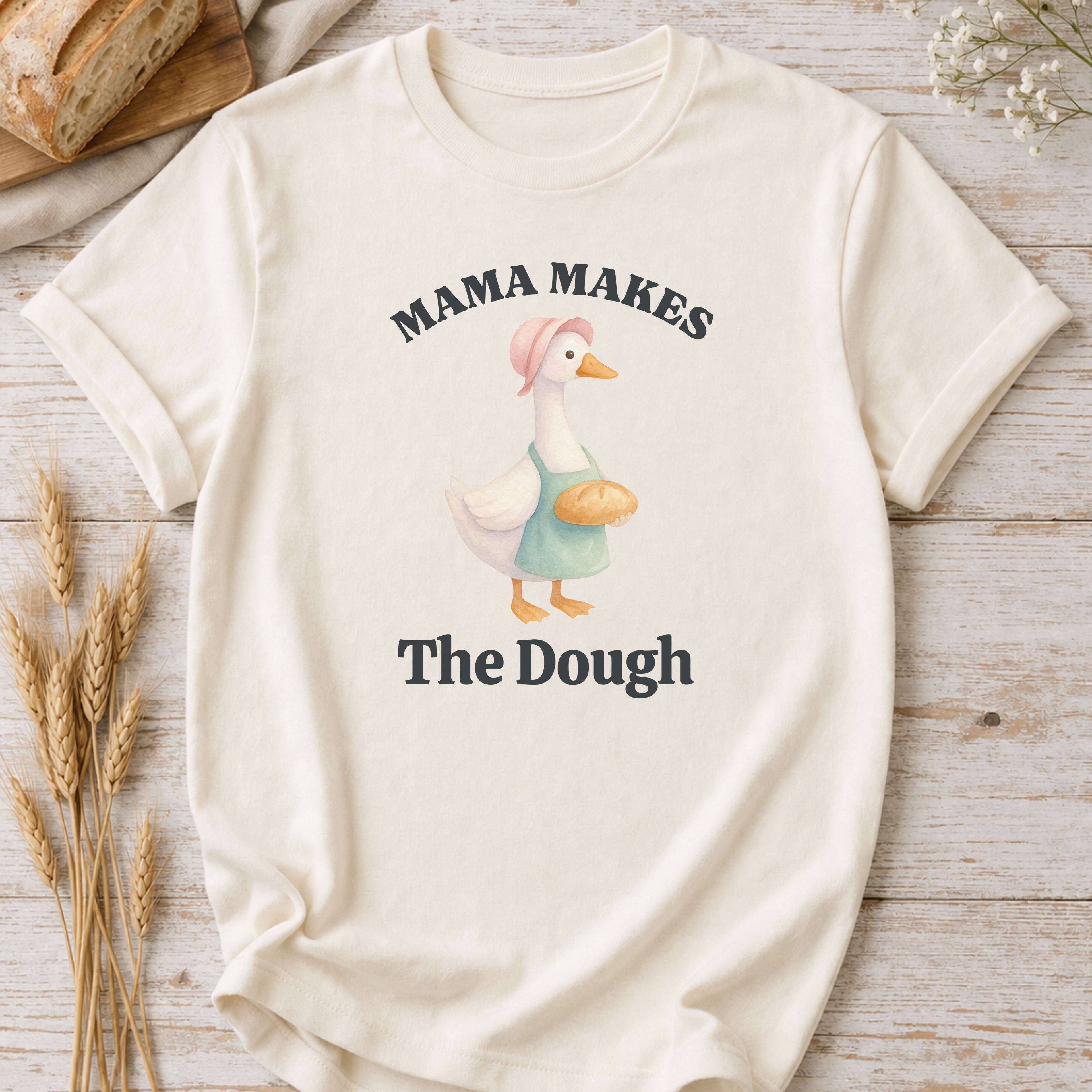 Mama Makes the Dough Silly Goose Mom Baking T-shirt