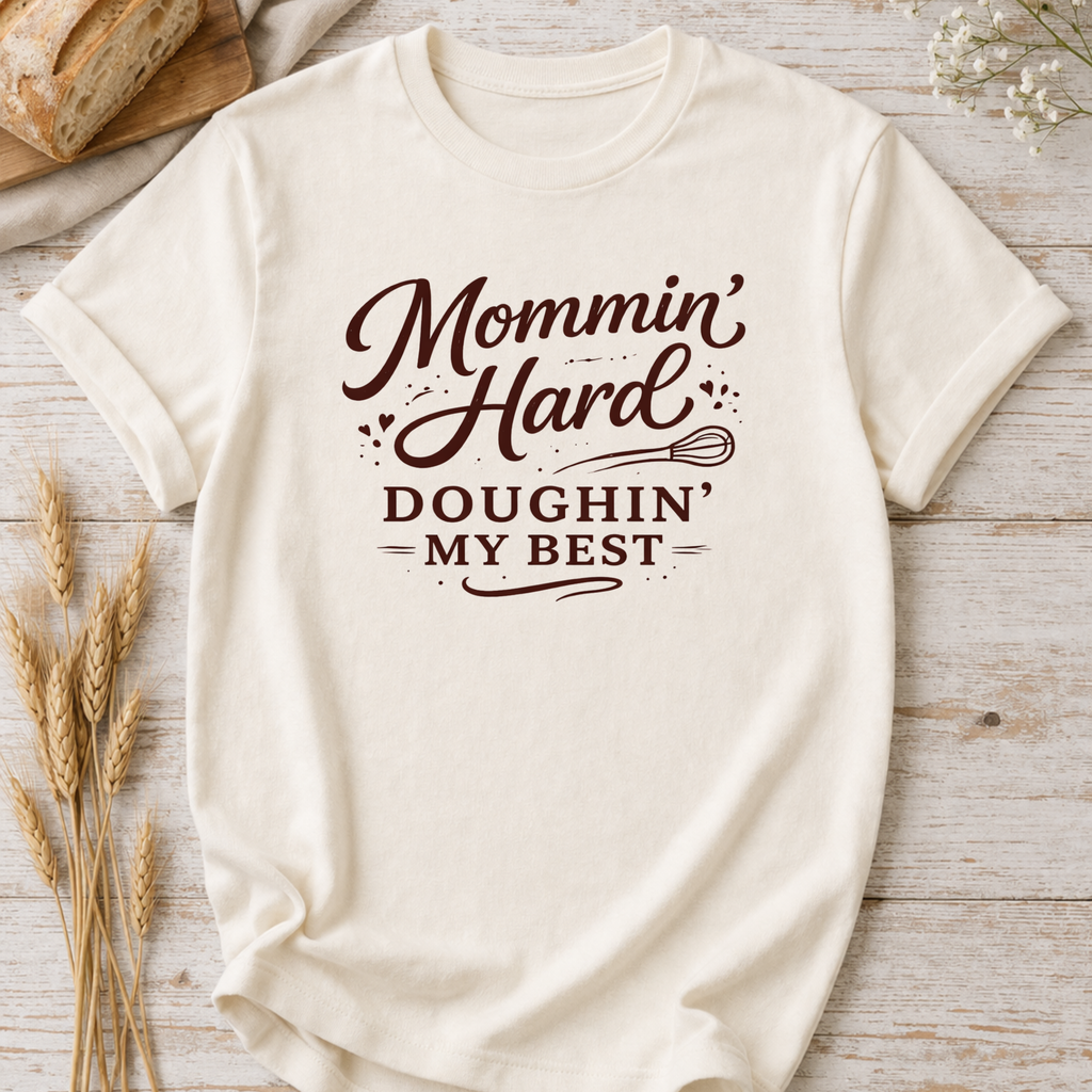 Mommin’ Hard, Doughin’ My Best Baking Mom T-Shirt