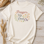 Christian Baking T-Shirt — "Prayers Up, Ovens On"