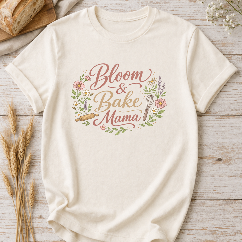 Bloom and Bake Mama Baking Mom T-Shirt