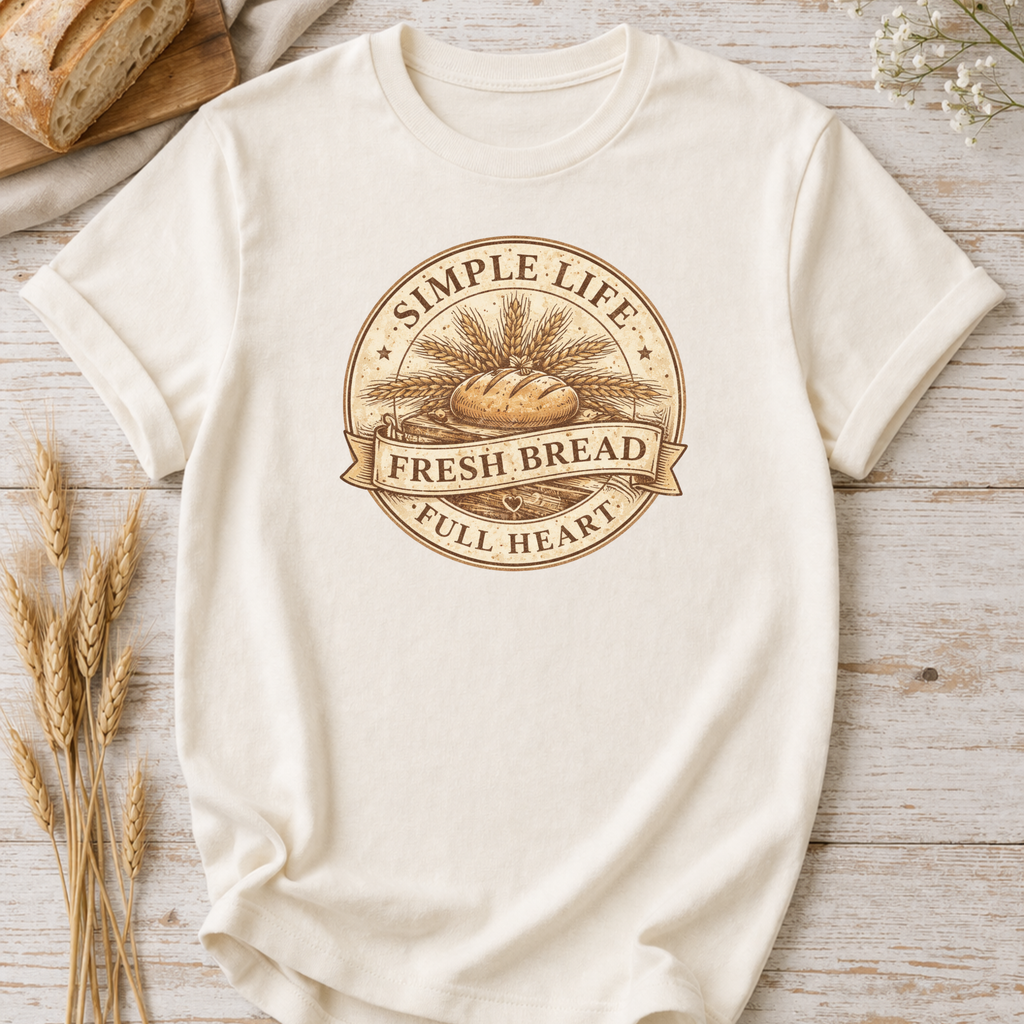 Baking Mom T-Shirt — Simple Life, Fresh Bread, Full Heart