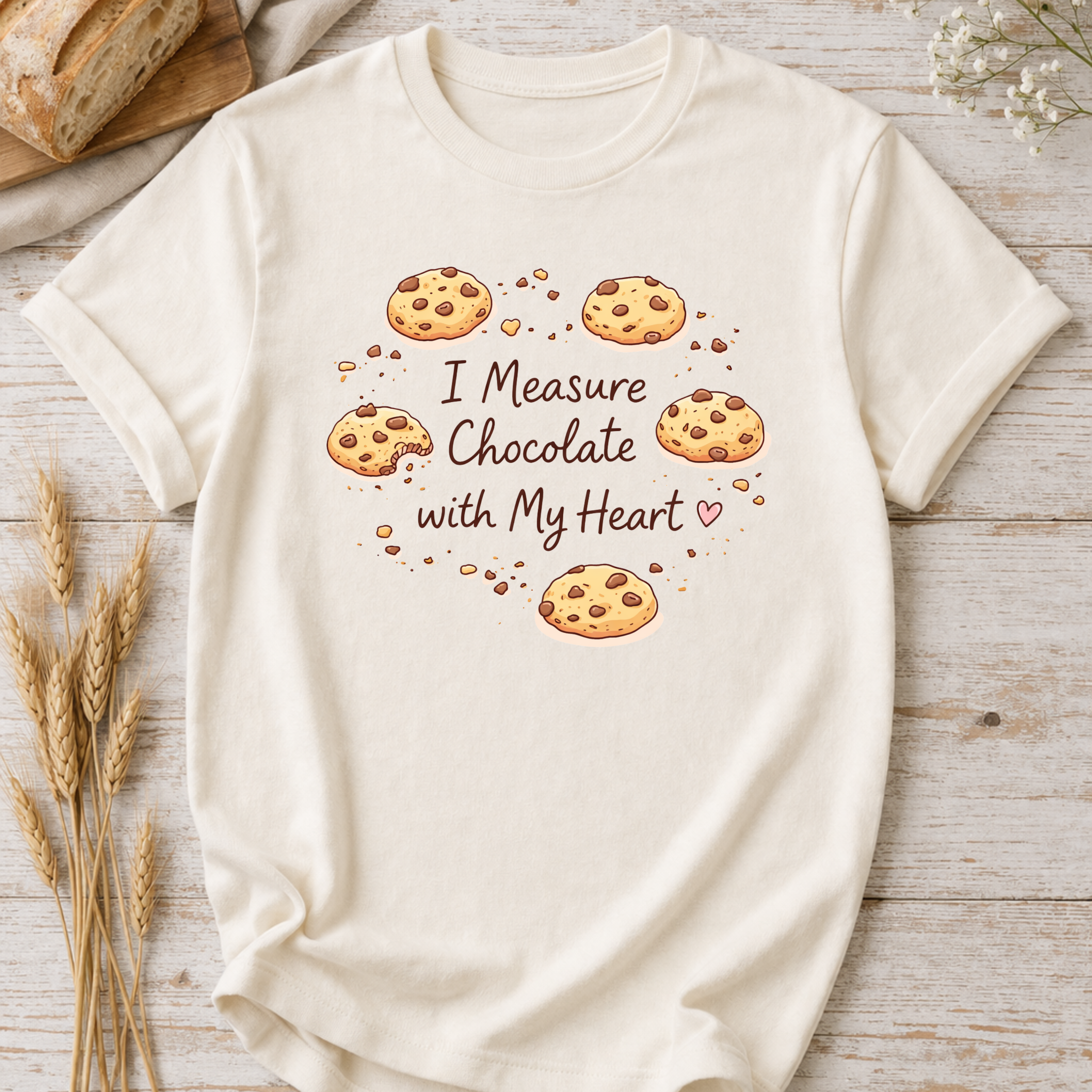 I Measure Chocolate with My Heart — Funny Baking Shirt for Bakers