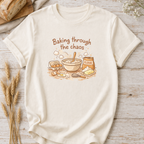 Baking Through the Chaos Mom T-Shirt — Funny Baking Mom Tee