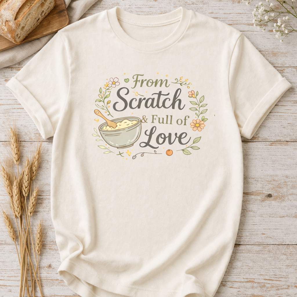 From Scratch & Full of Love Baking T-Shirt