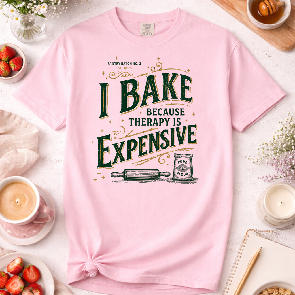 I Bake Because Therapy Is Expensive T-shirt