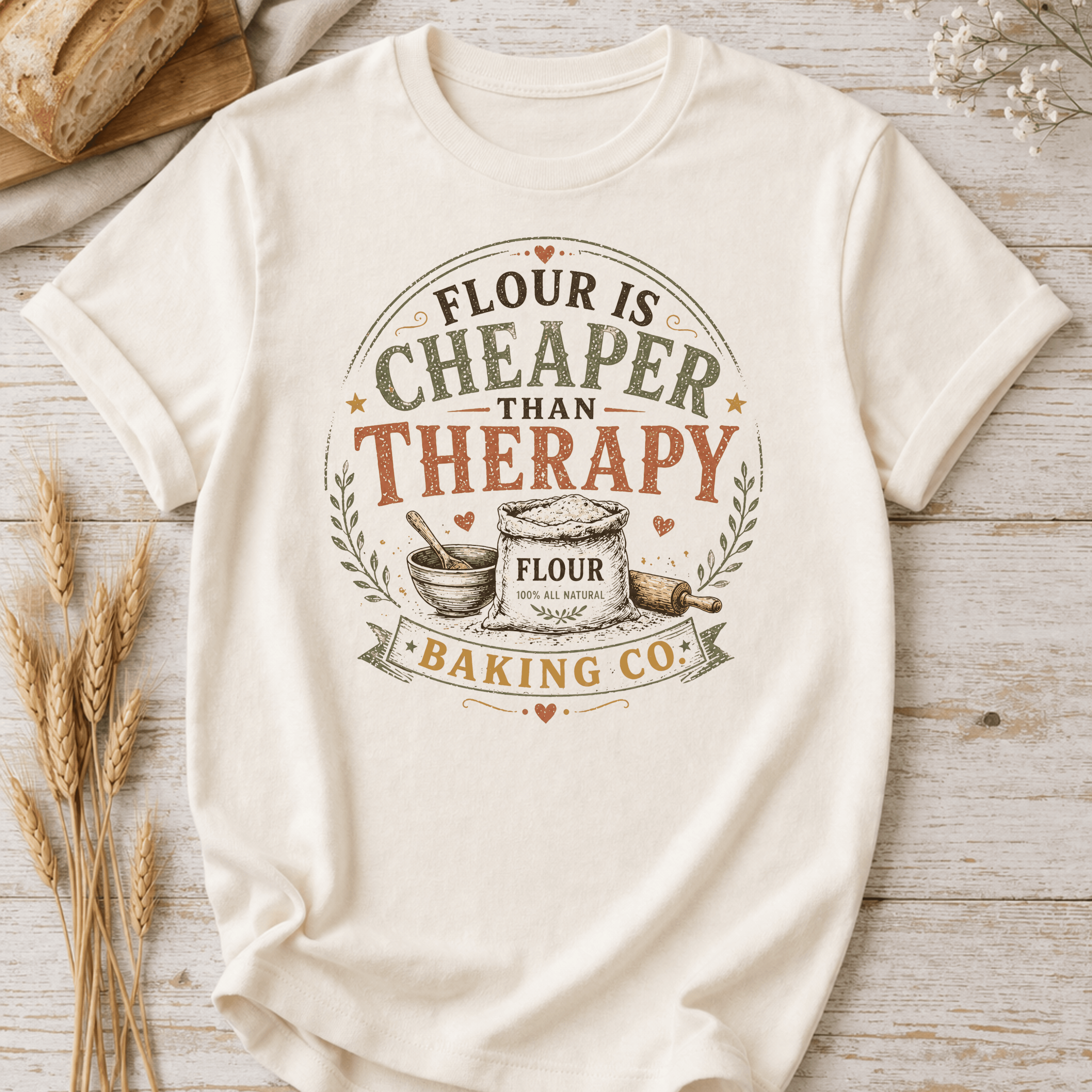 Flour is Cheaper than Therapy T-Shirt