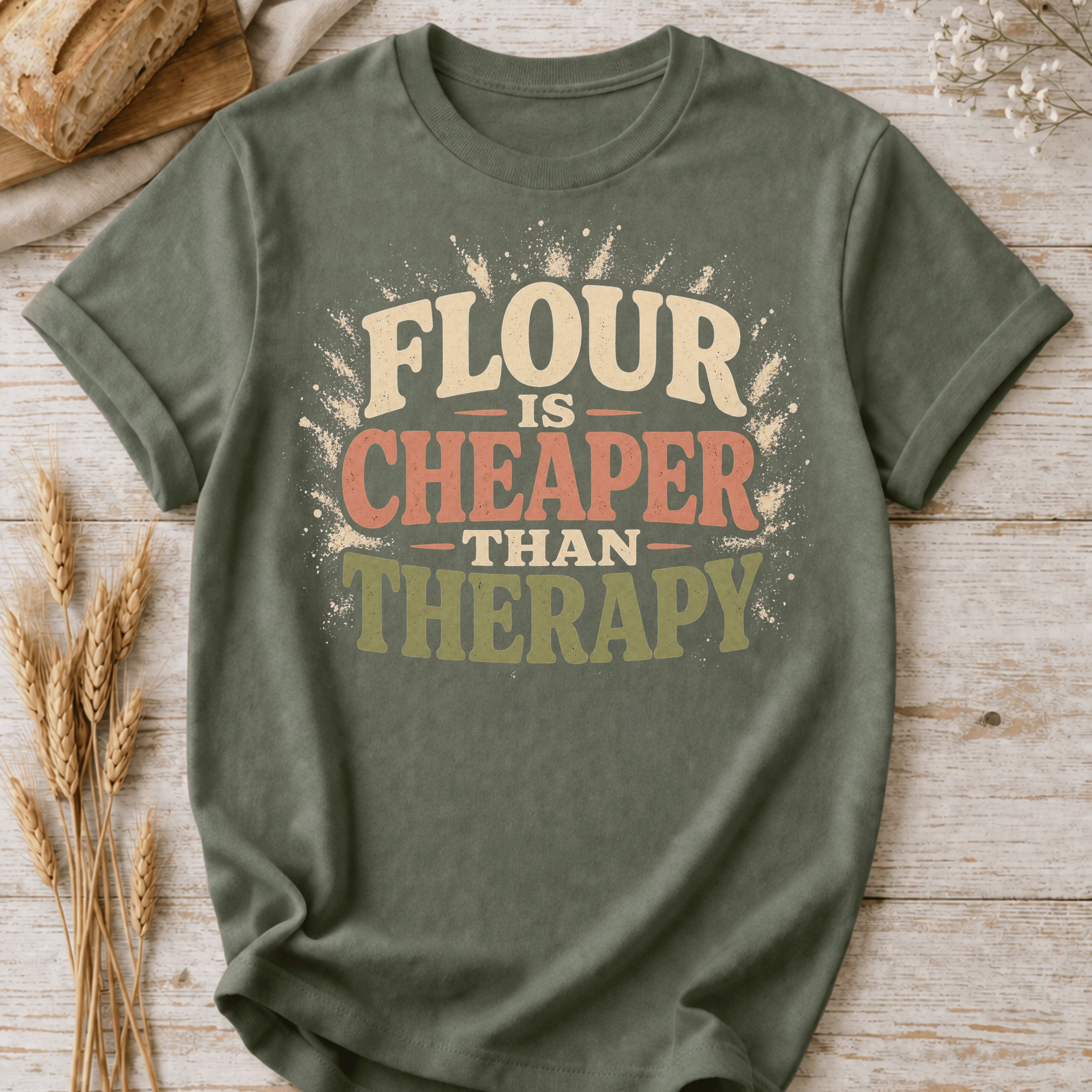 Flour is Cheaper Than Therapy T-Shirt
