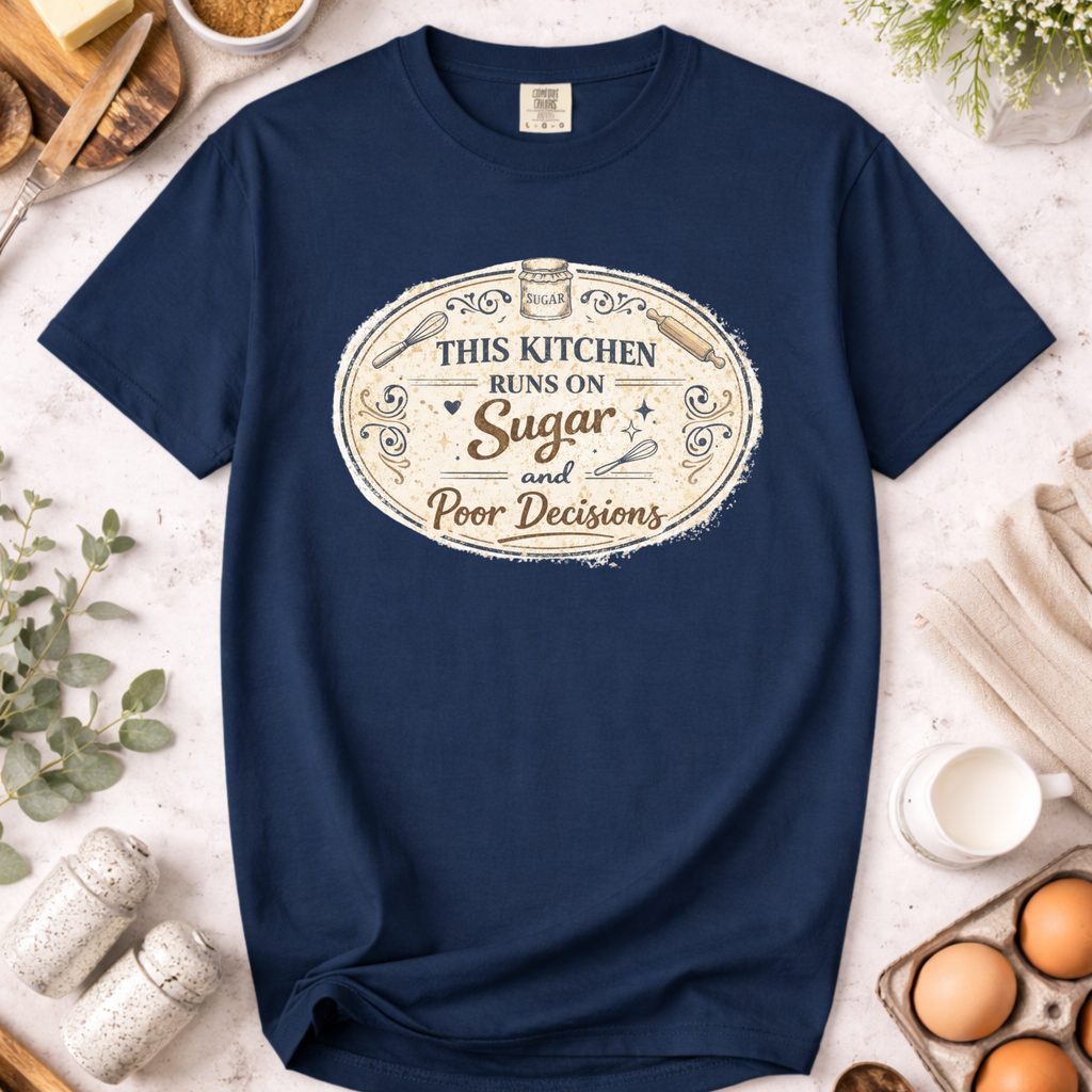 This Kitchen Runs on Sugar and Poor Decisions T-Shirt