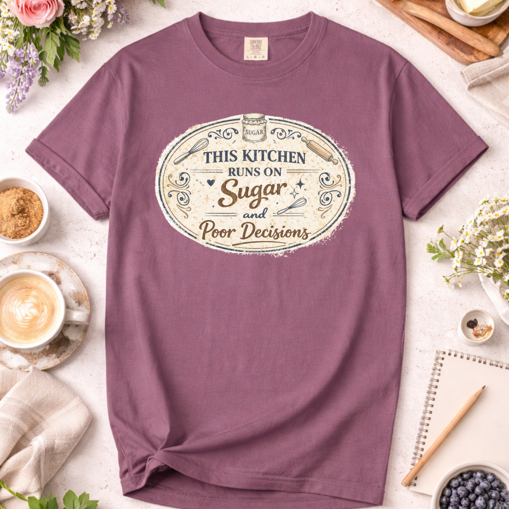 This Kitchen Runs on Sugar and Poor Decisions T-Shirt
