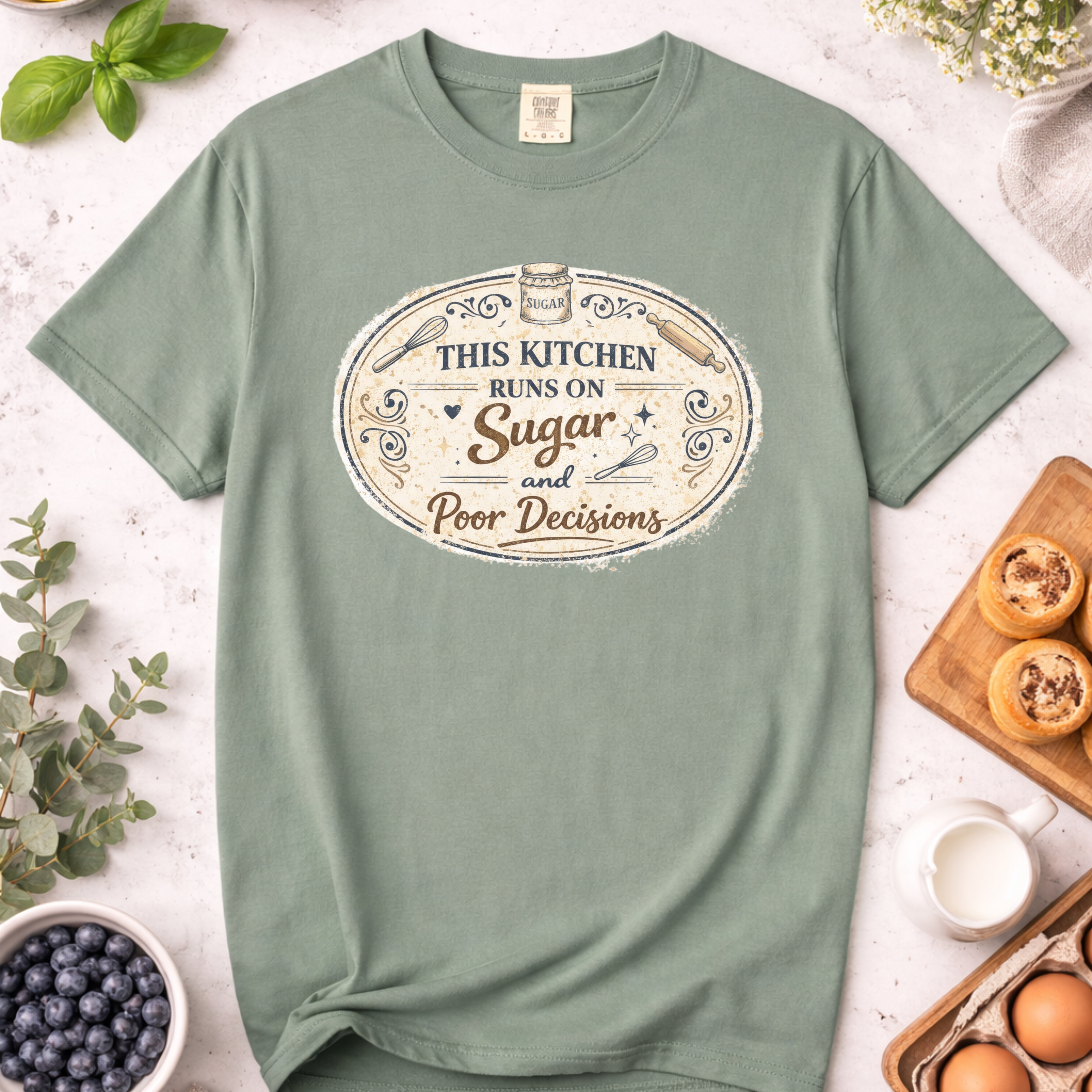 This Kitchen Runs on Sugar and Poor Decisions T-Shirt