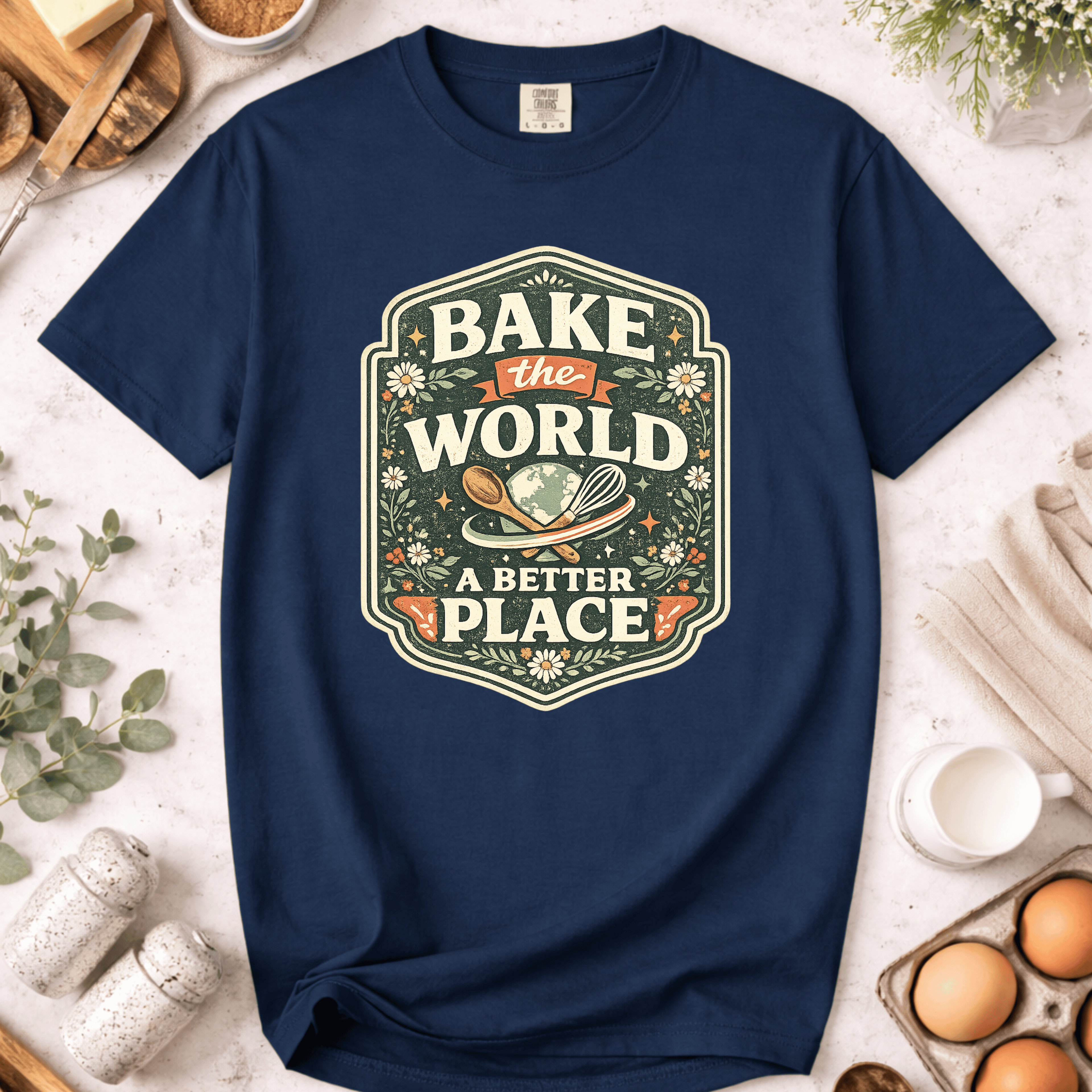 Bake the World a Better Place Badge T-Shirt