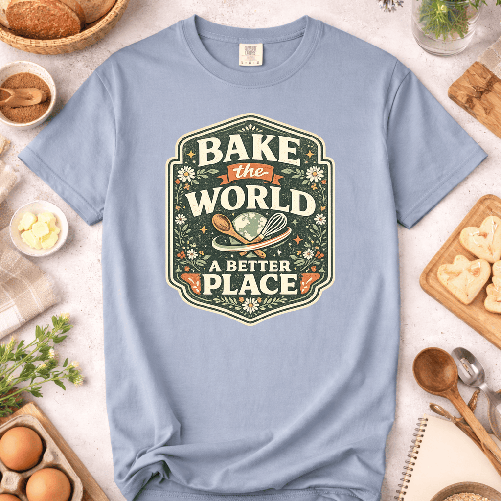 Bake the World a Better Place Badge T-Shirt