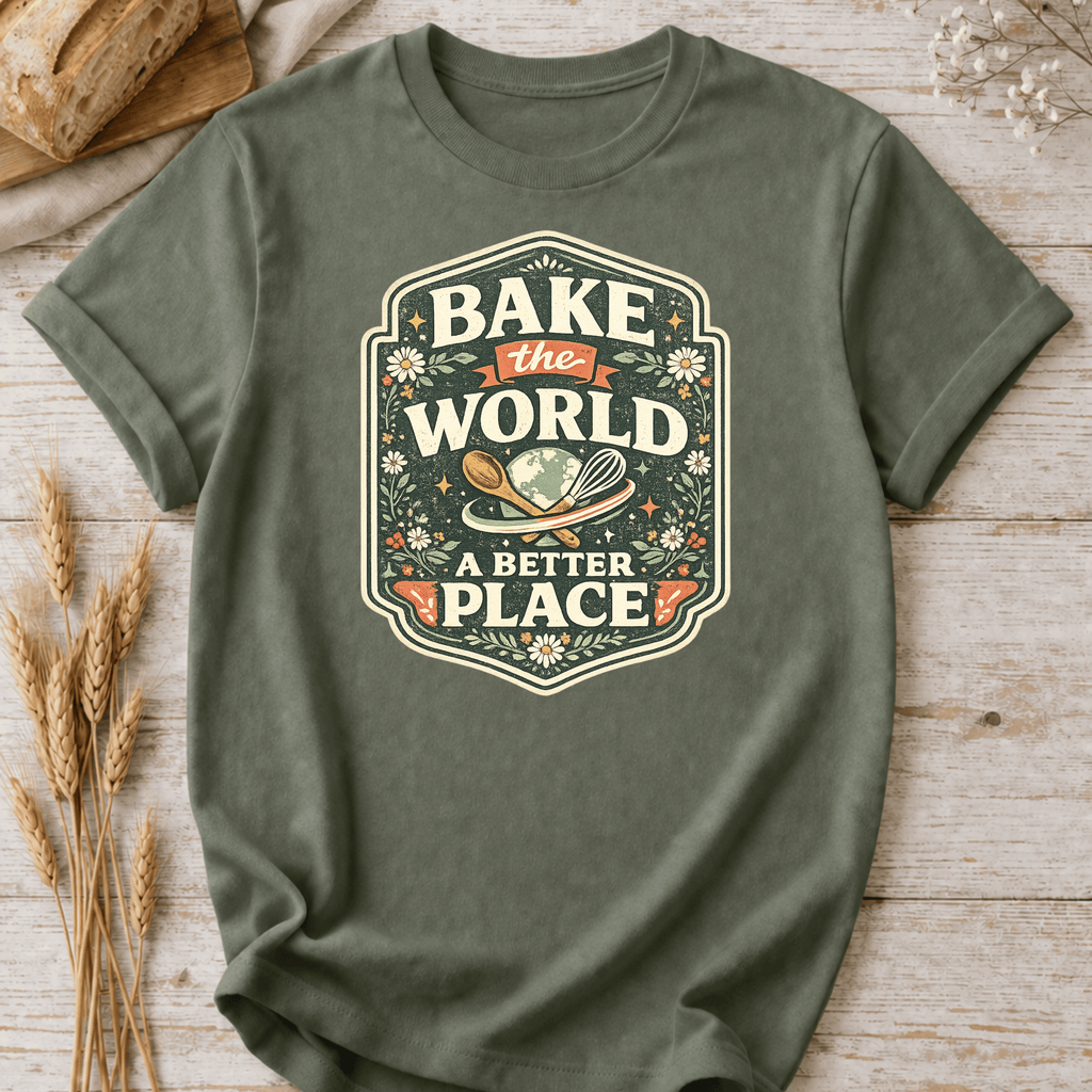 Bake the World a Better Place Badge T-Shirt