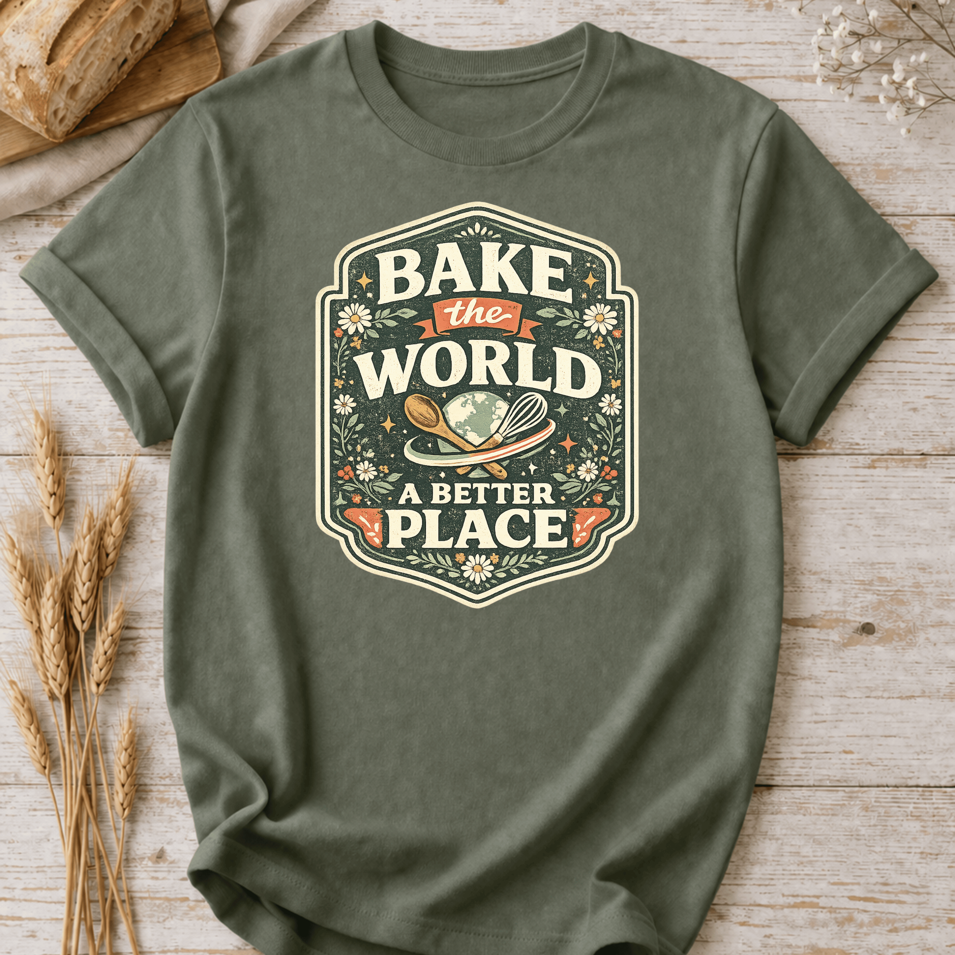 Bake the World a Better Place Badge T-Shirt