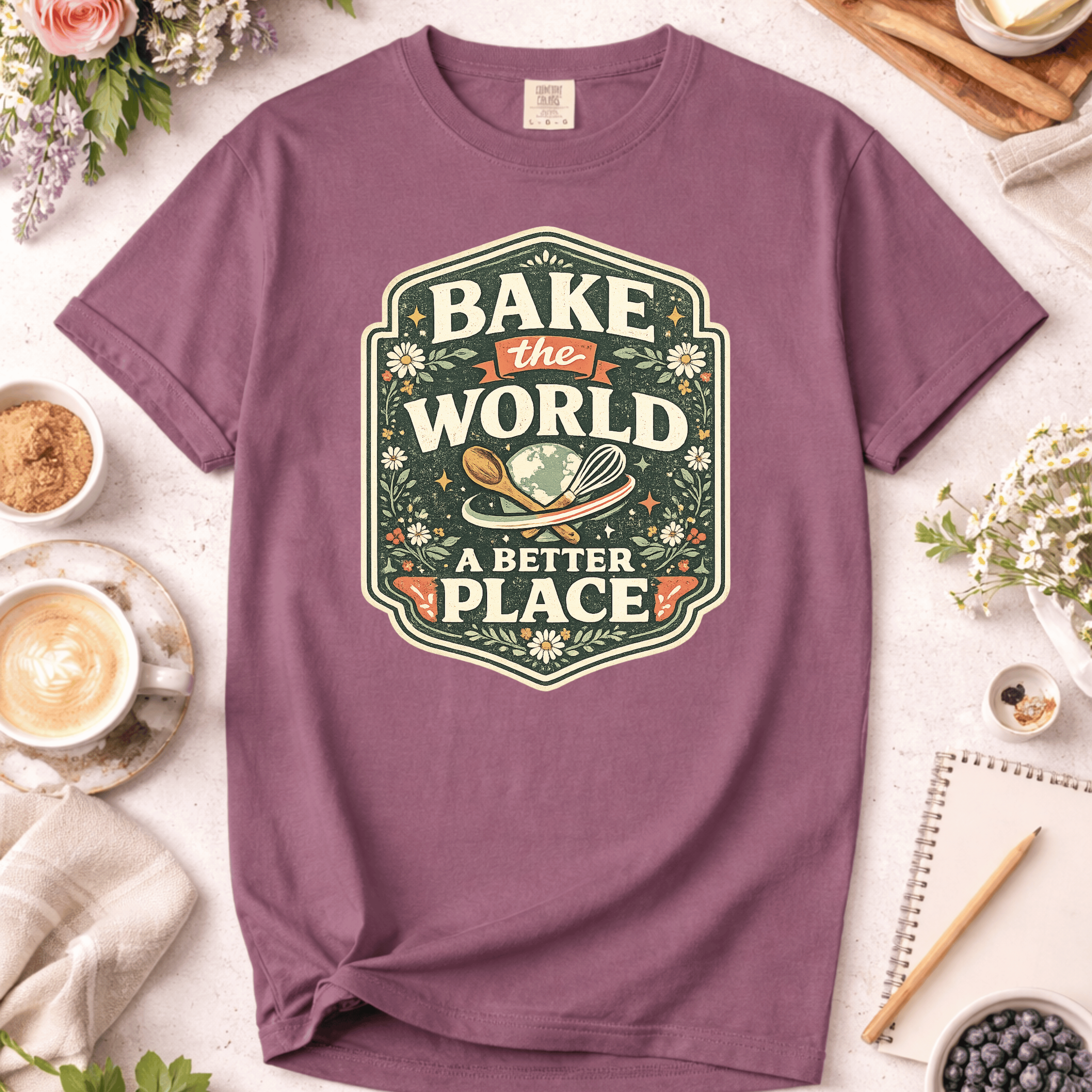 Bake the World a Better Place Badge T-Shirt