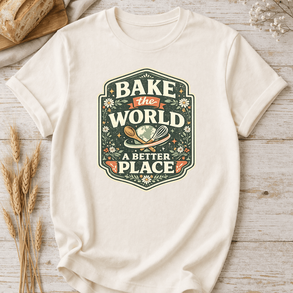 Bake the World a Better Place Badge T-Shirt