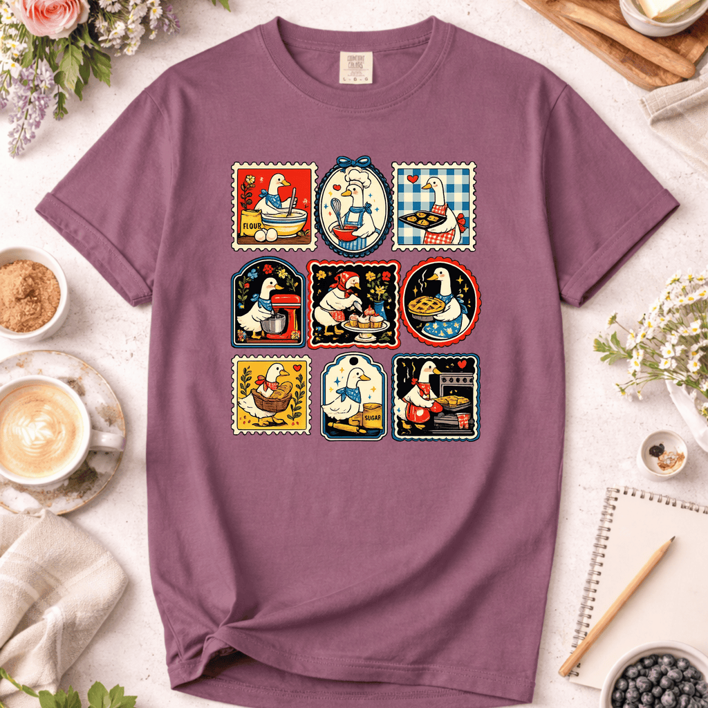 Vibrant Silly Goose Baking Stamps T-Shirt