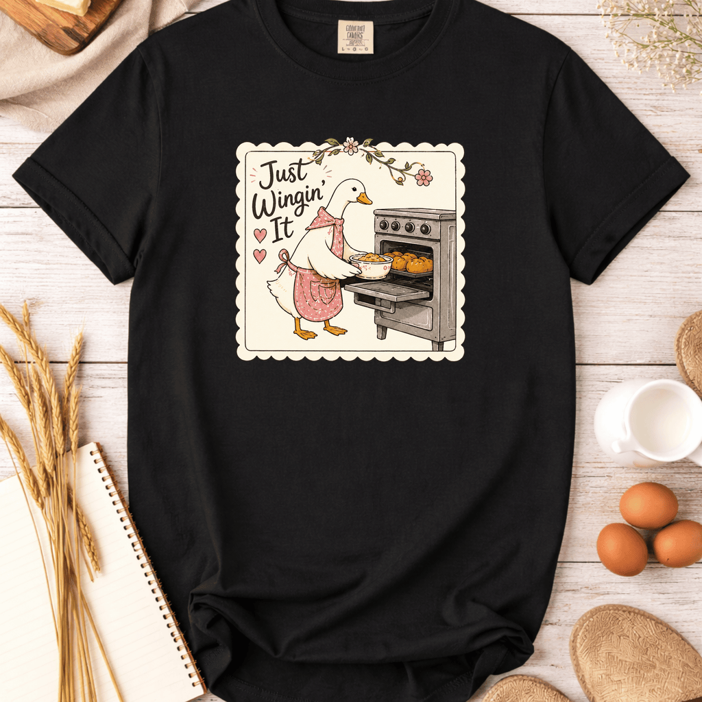 Just Wingin' It Baking Goose T-Shirt