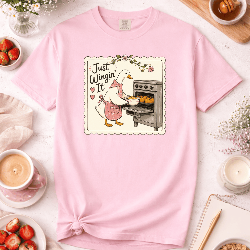 Just Wingin' It Baking Goose T-Shirt