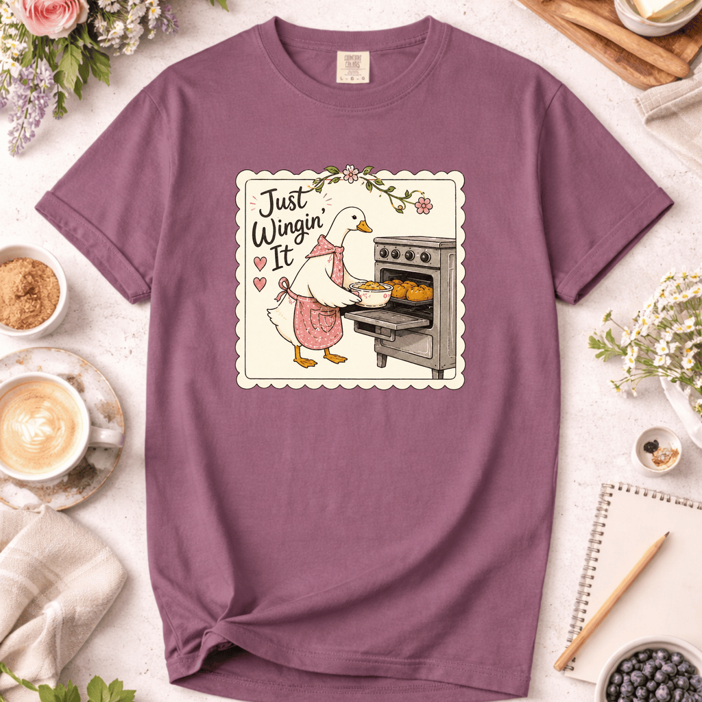 Just Wingin' It Baking Goose T-Shirt