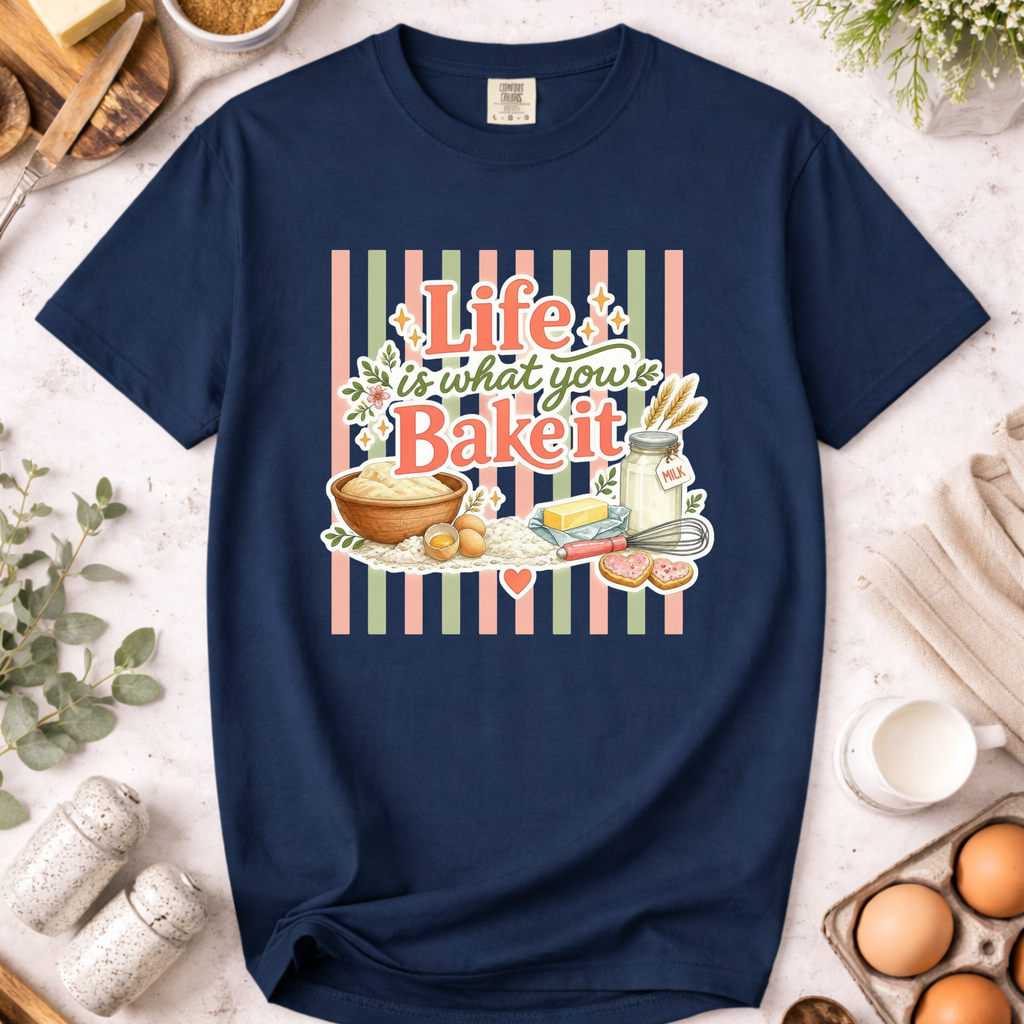 Life Is What You Bake It Stripes T-Shirt