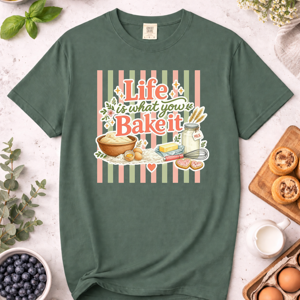 Life Is What You Bake It Stripes T-Shirt