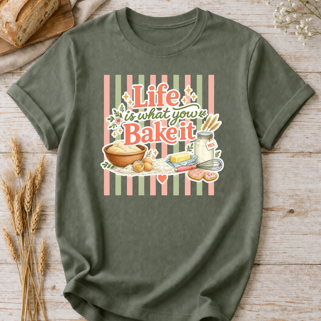 Life Is What You Bake It Stripes T-Shirt