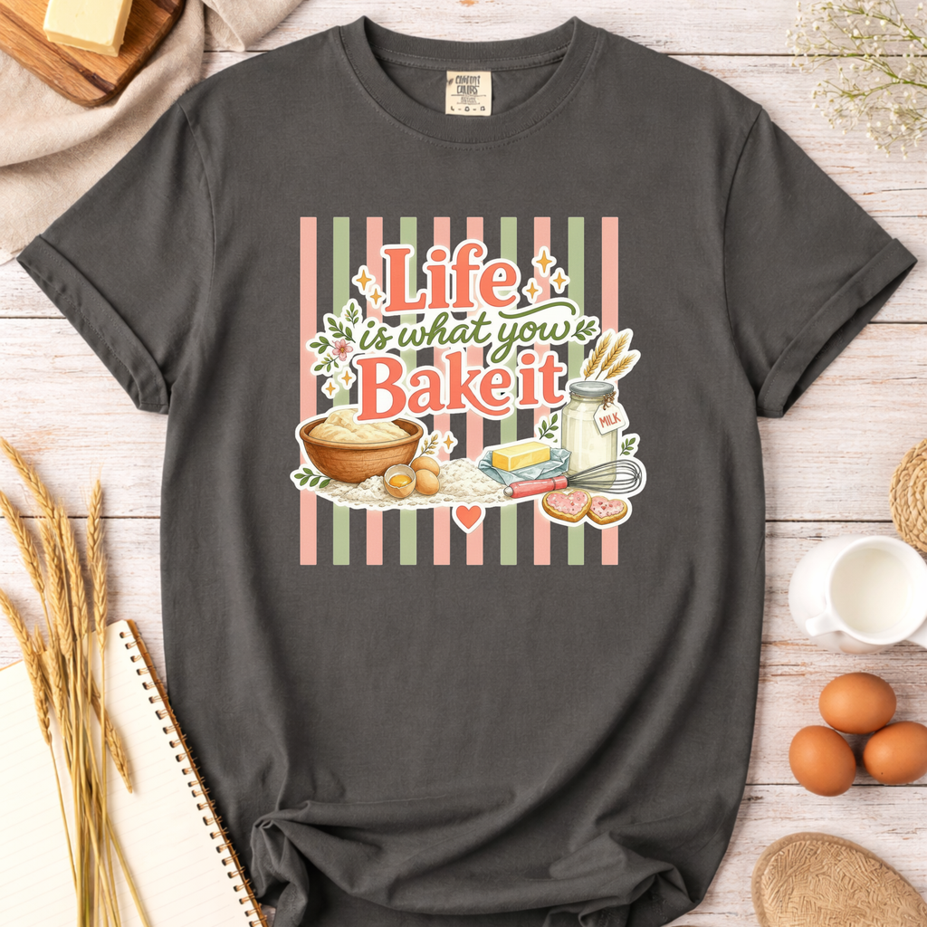 Life Is What You Bake It Stripes T-Shirt