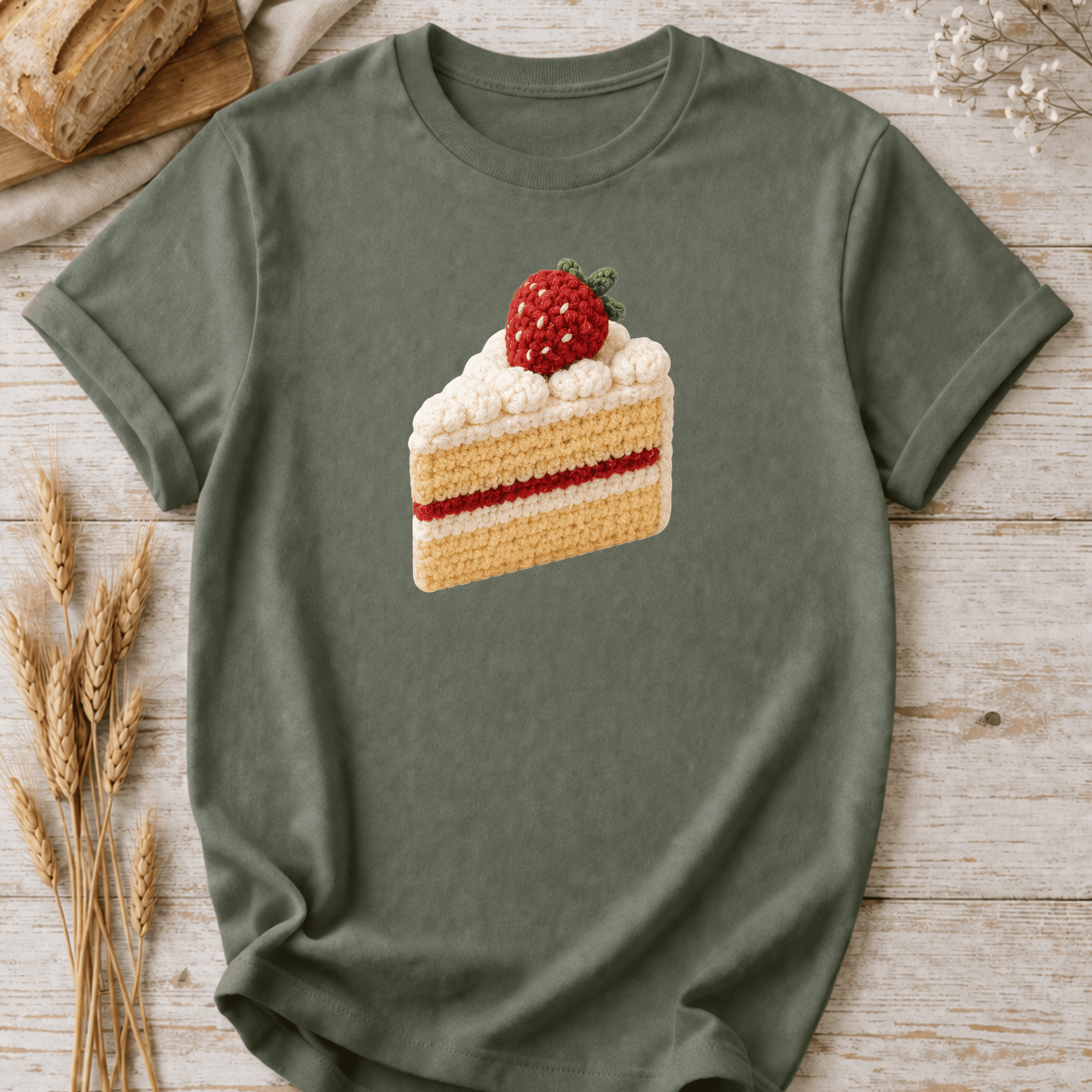 Crochet Cake Slice T-Shirt