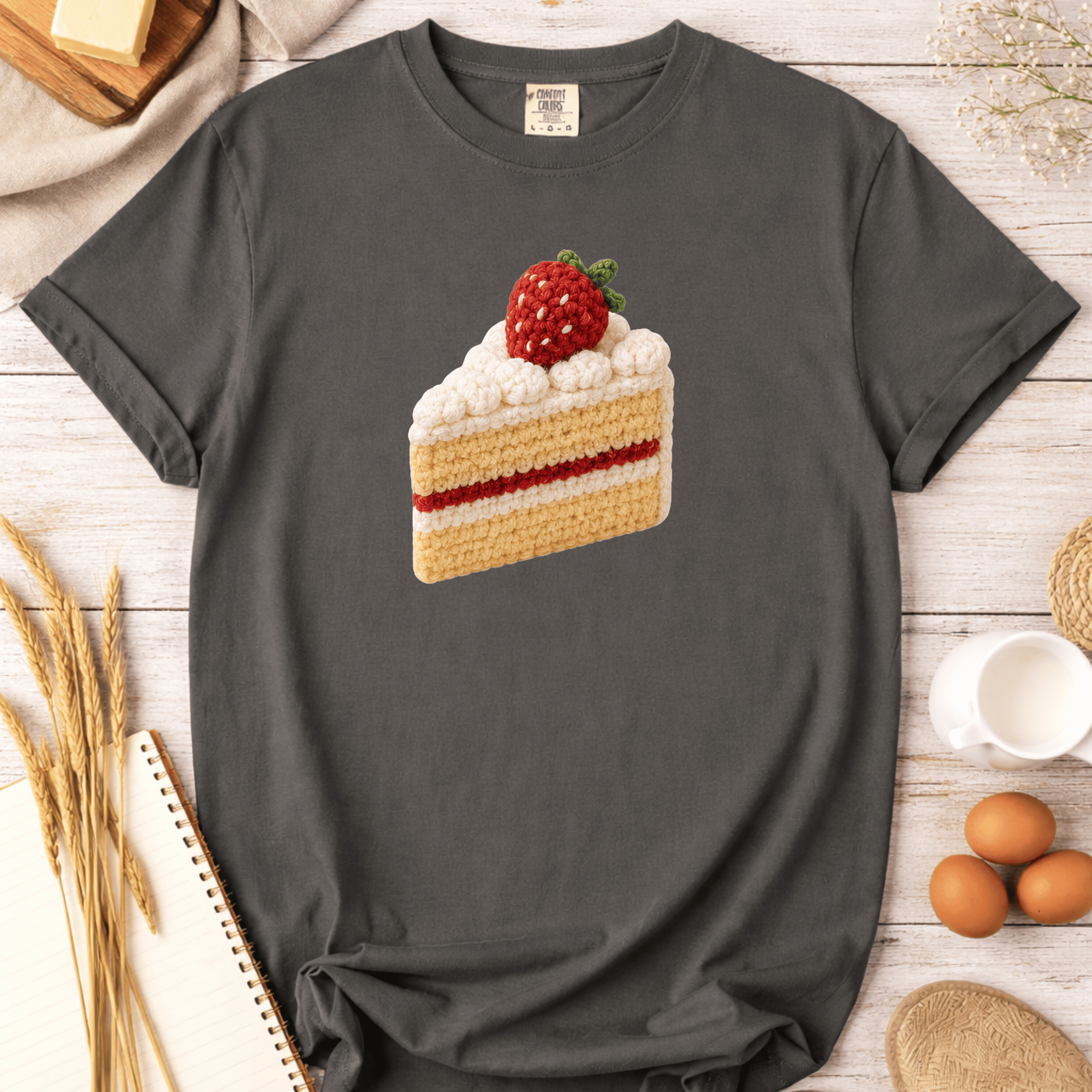 Crochet Cake Slice T-Shirt