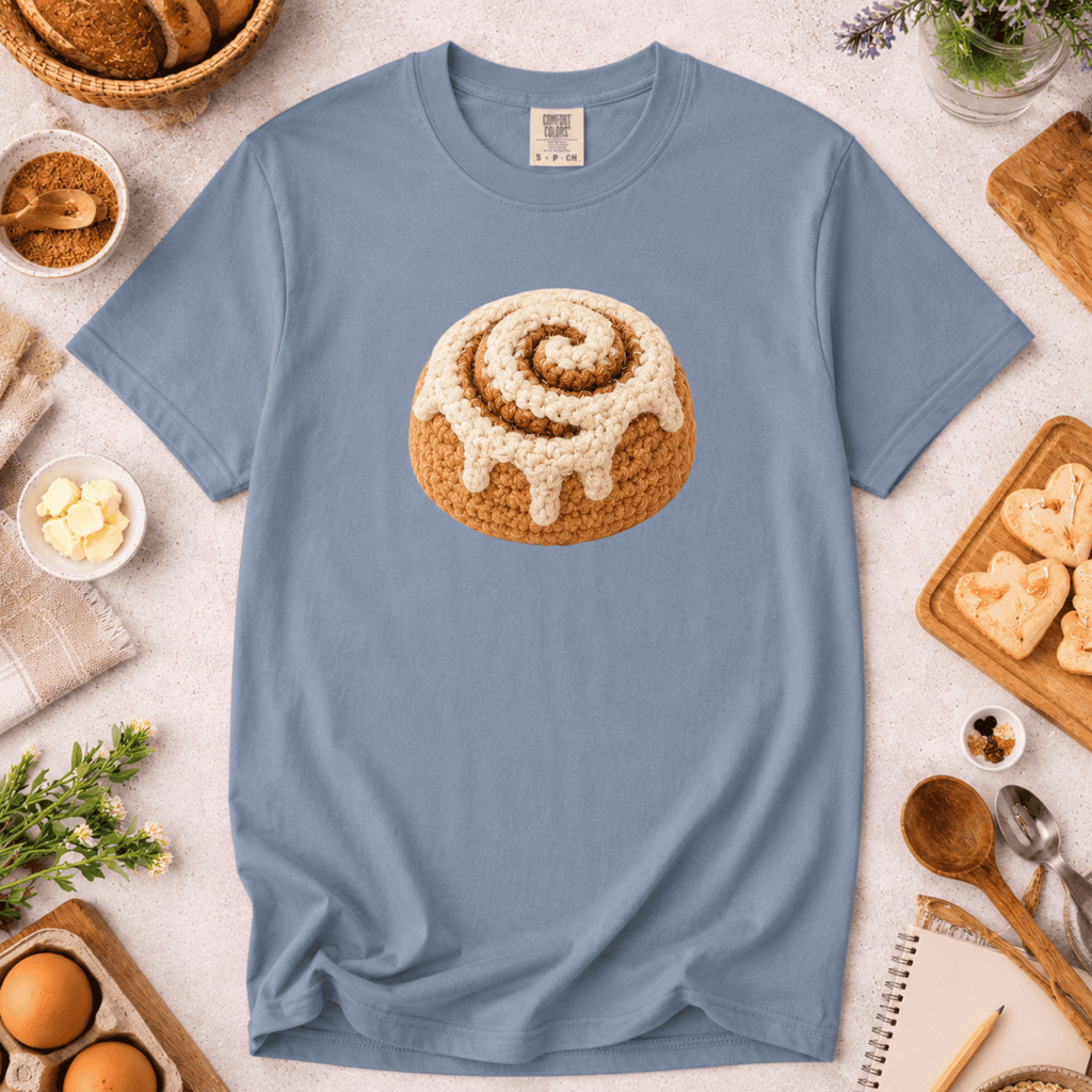Crochet Cinnamon Roll T-Shirt
