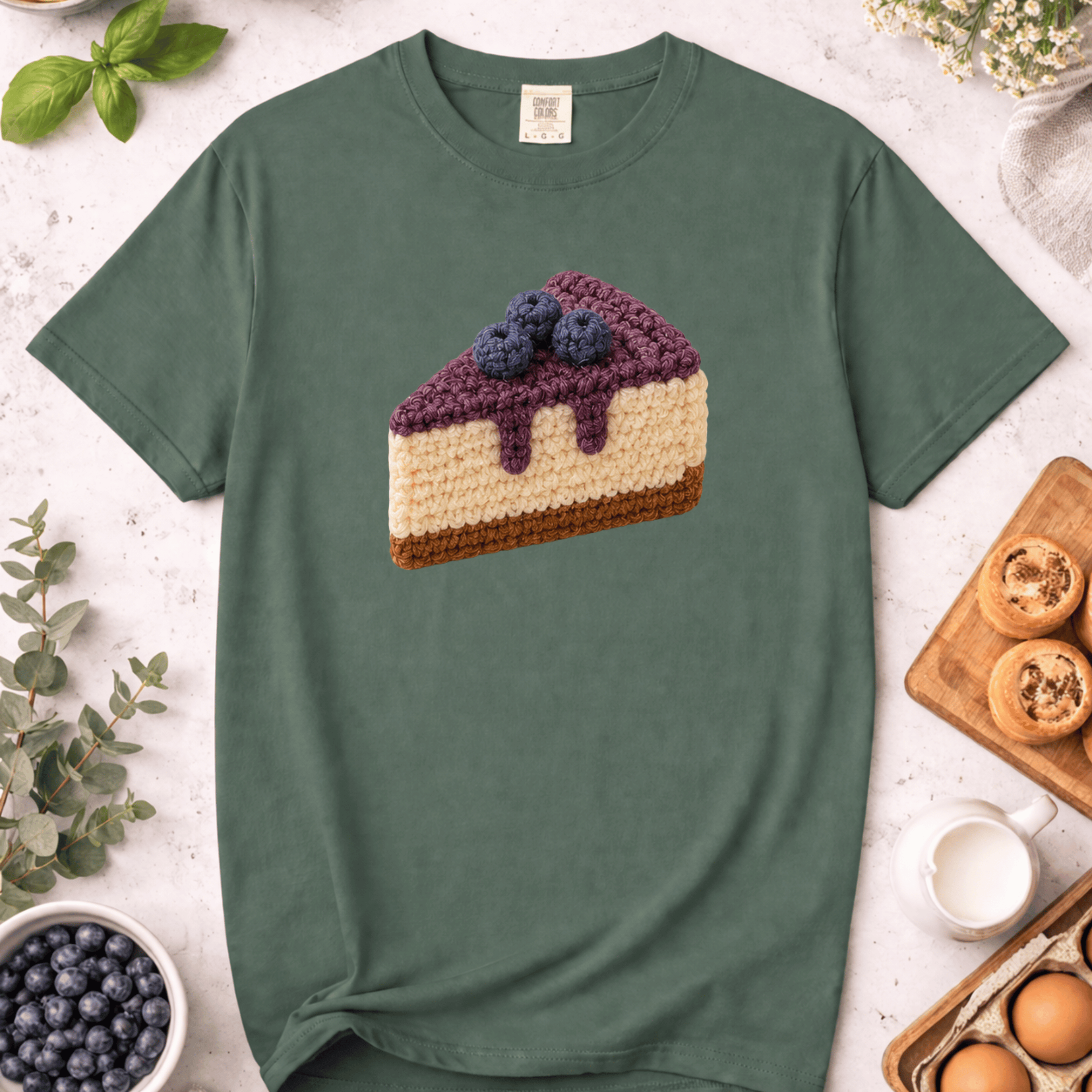 Crochet Blueberry Cheesecake T-Shirt