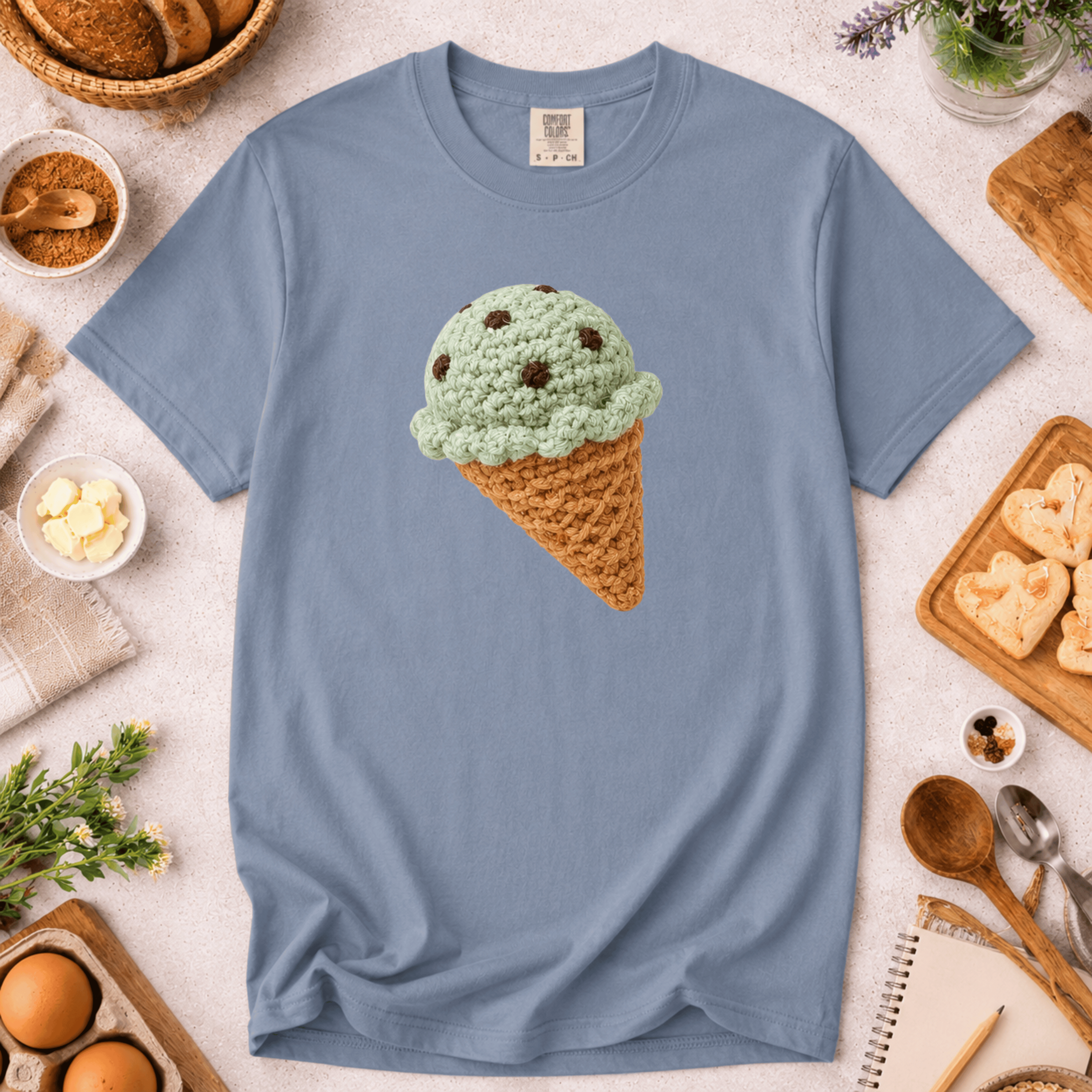 Crochet Ice Cream T-Shirt
