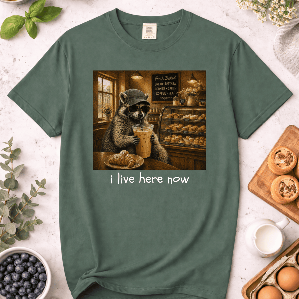 I Live In The Bakery Racoon T-Shirt
