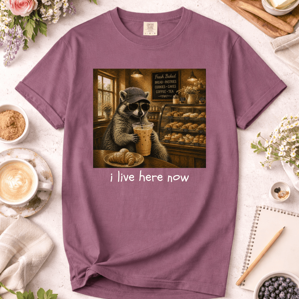 I Live In The Bakery Racoon T-Shirt
