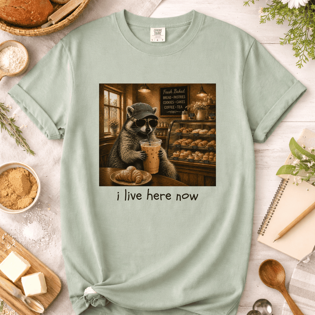 I Live In The Bakery Racoon T-Shirt