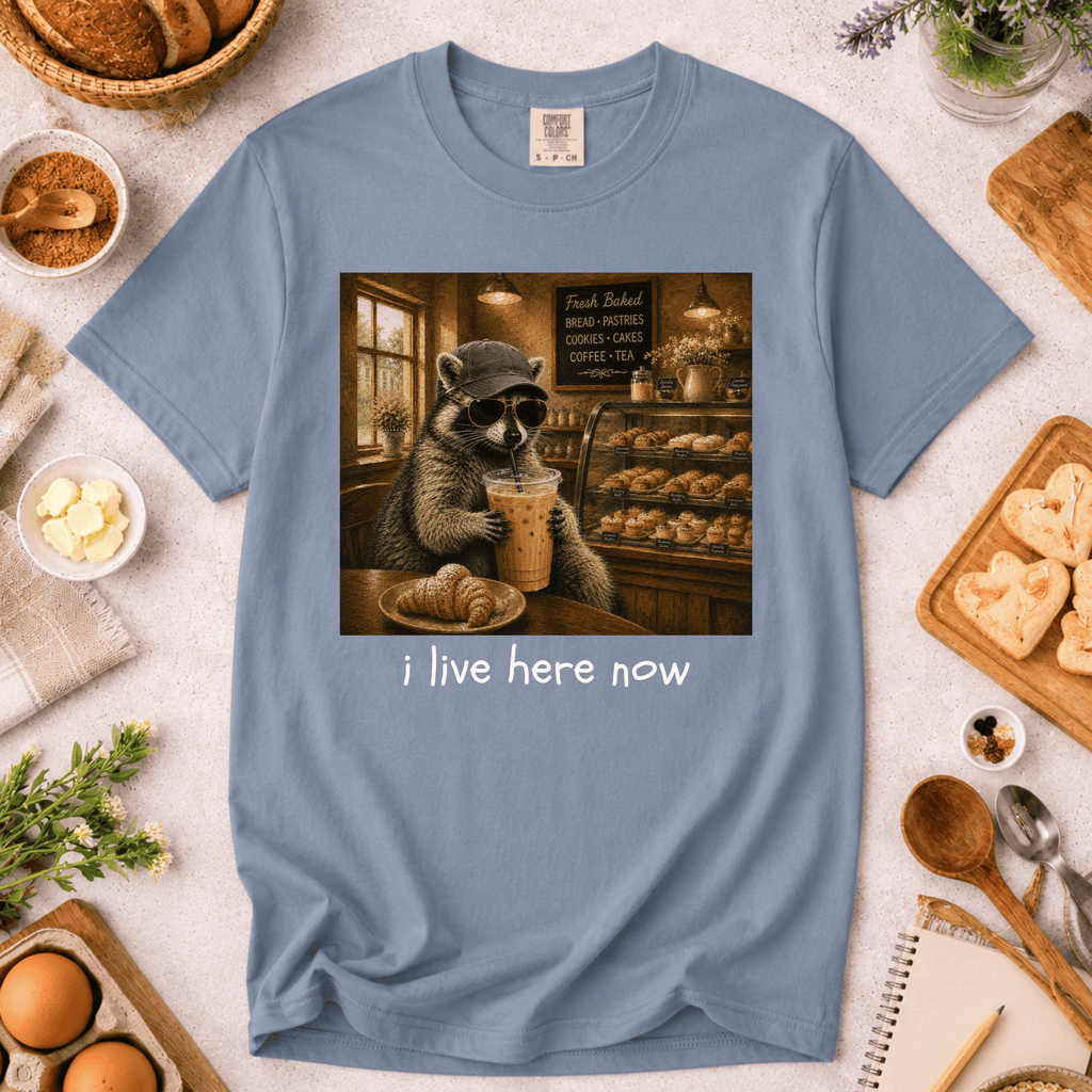 I Live In The Bakery Racoon T-Shirt