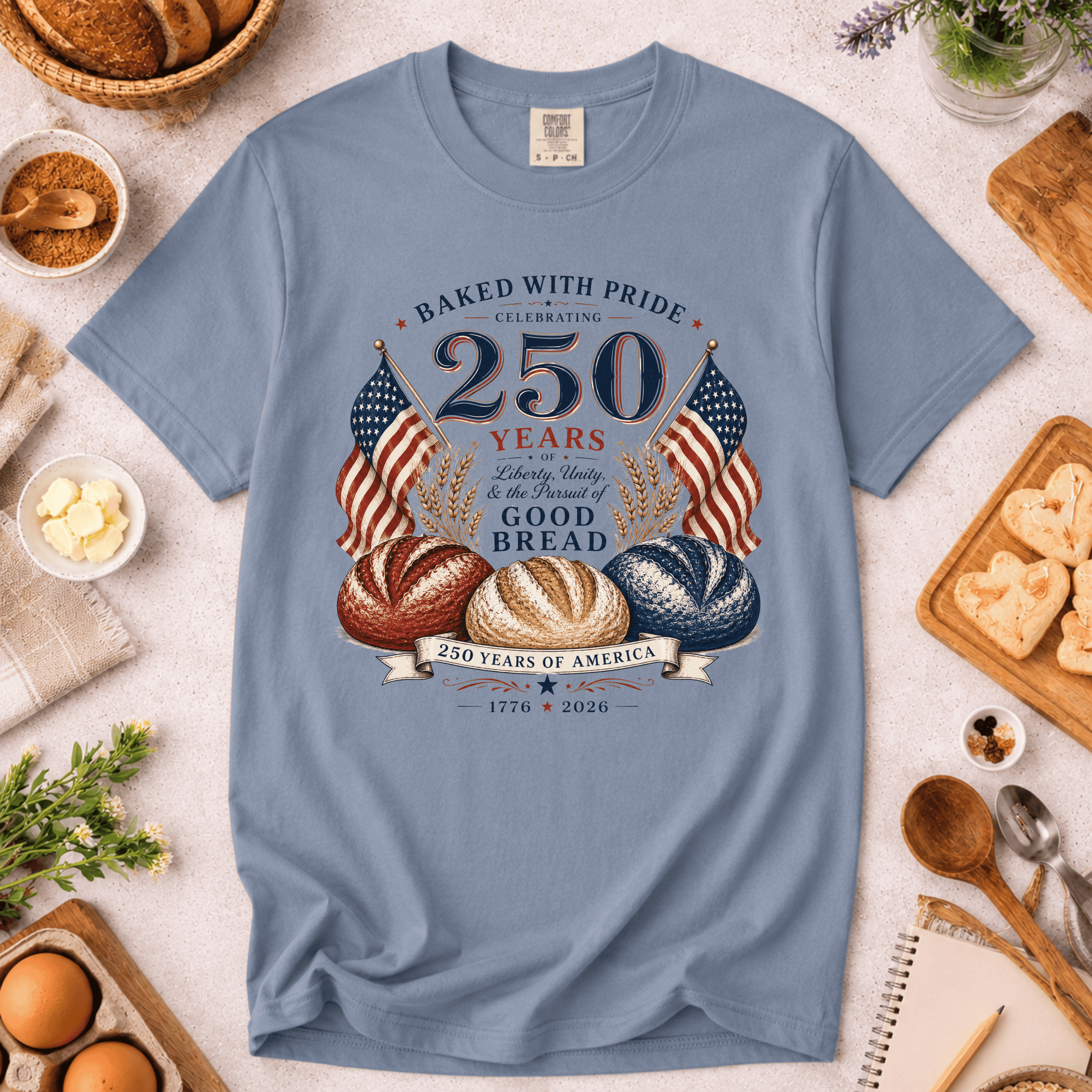250th USA Anniversary Sourdough T-Shirt