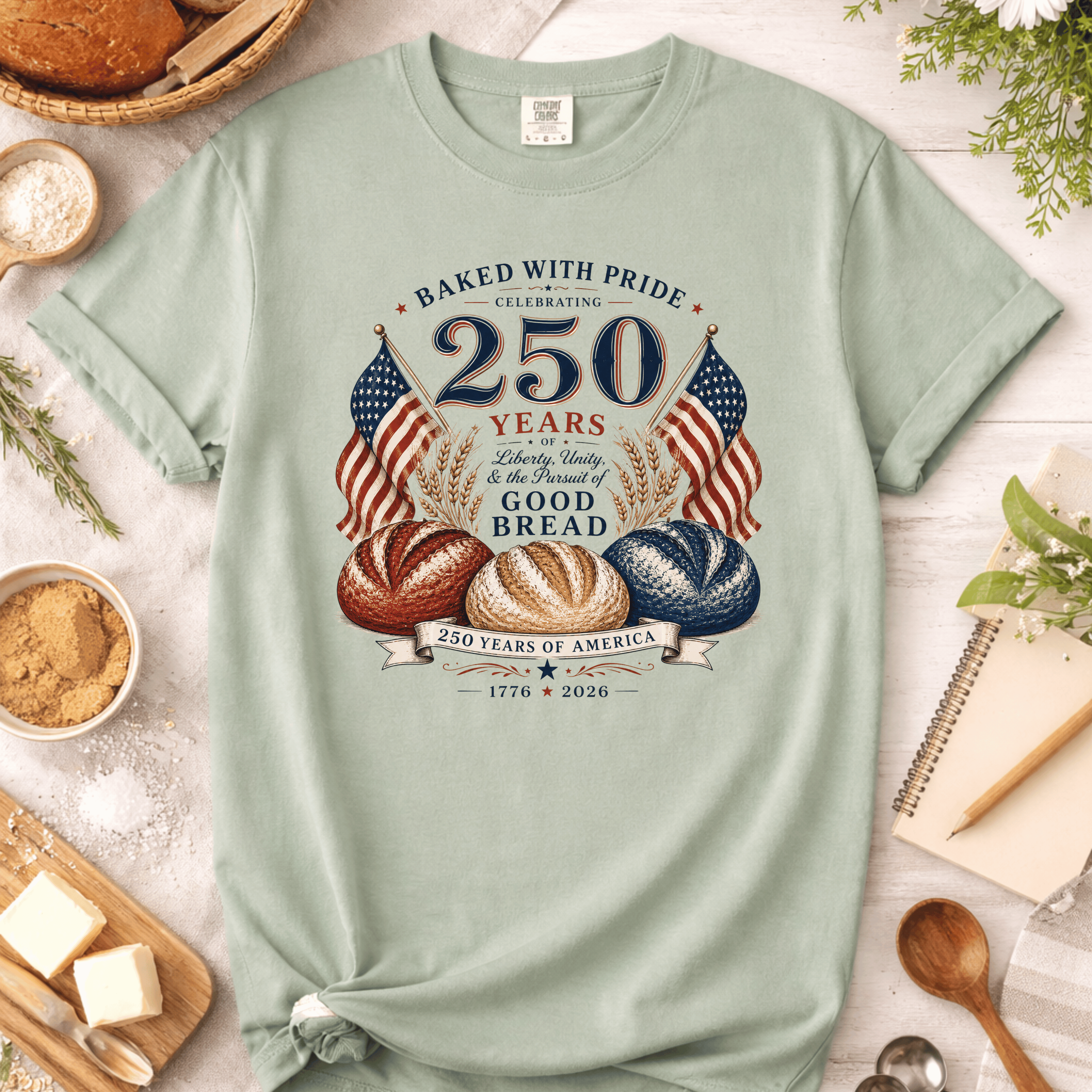 250th USA Anniversary Sourdough T-Shirt