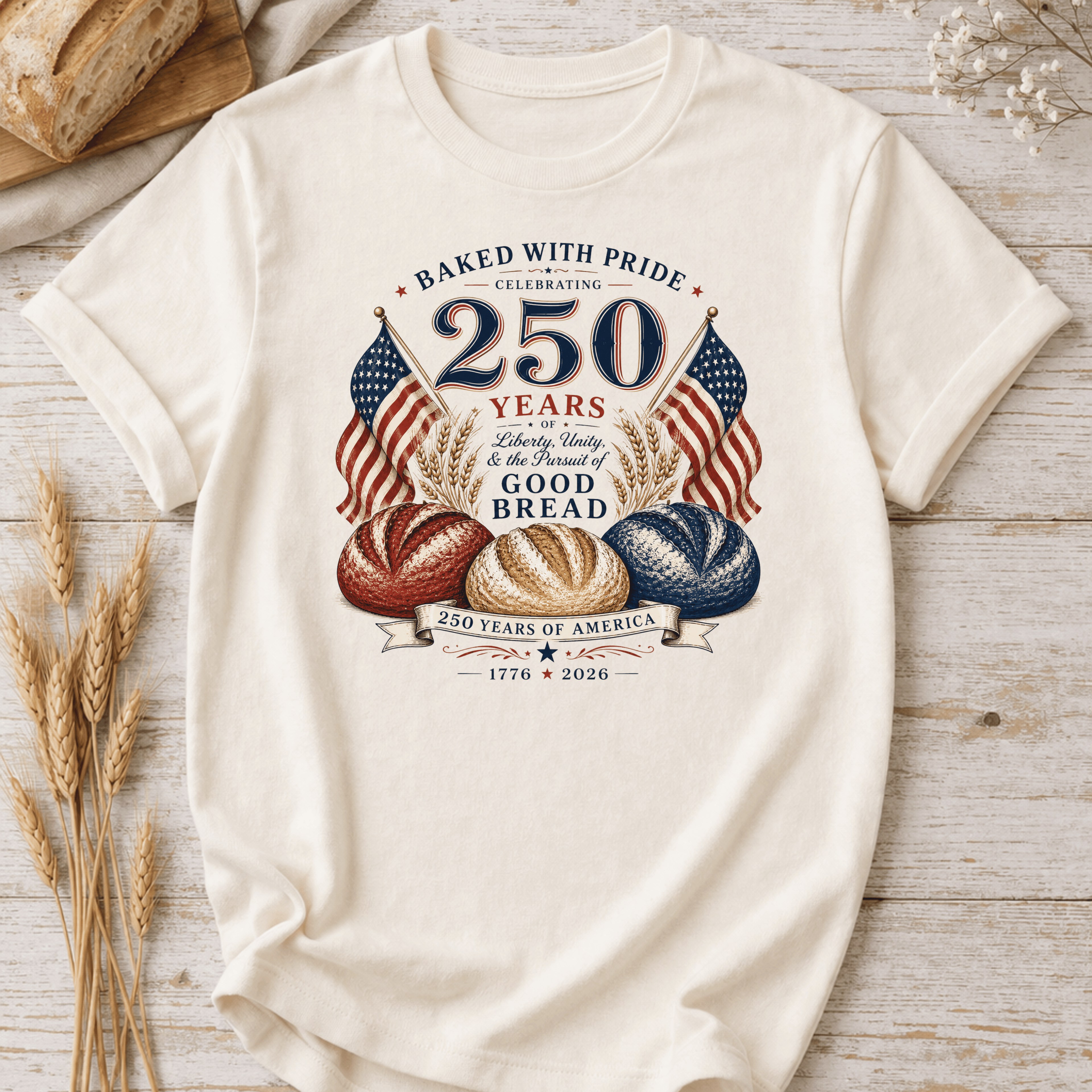 250th USA Anniversary Sourdough T-Shirt