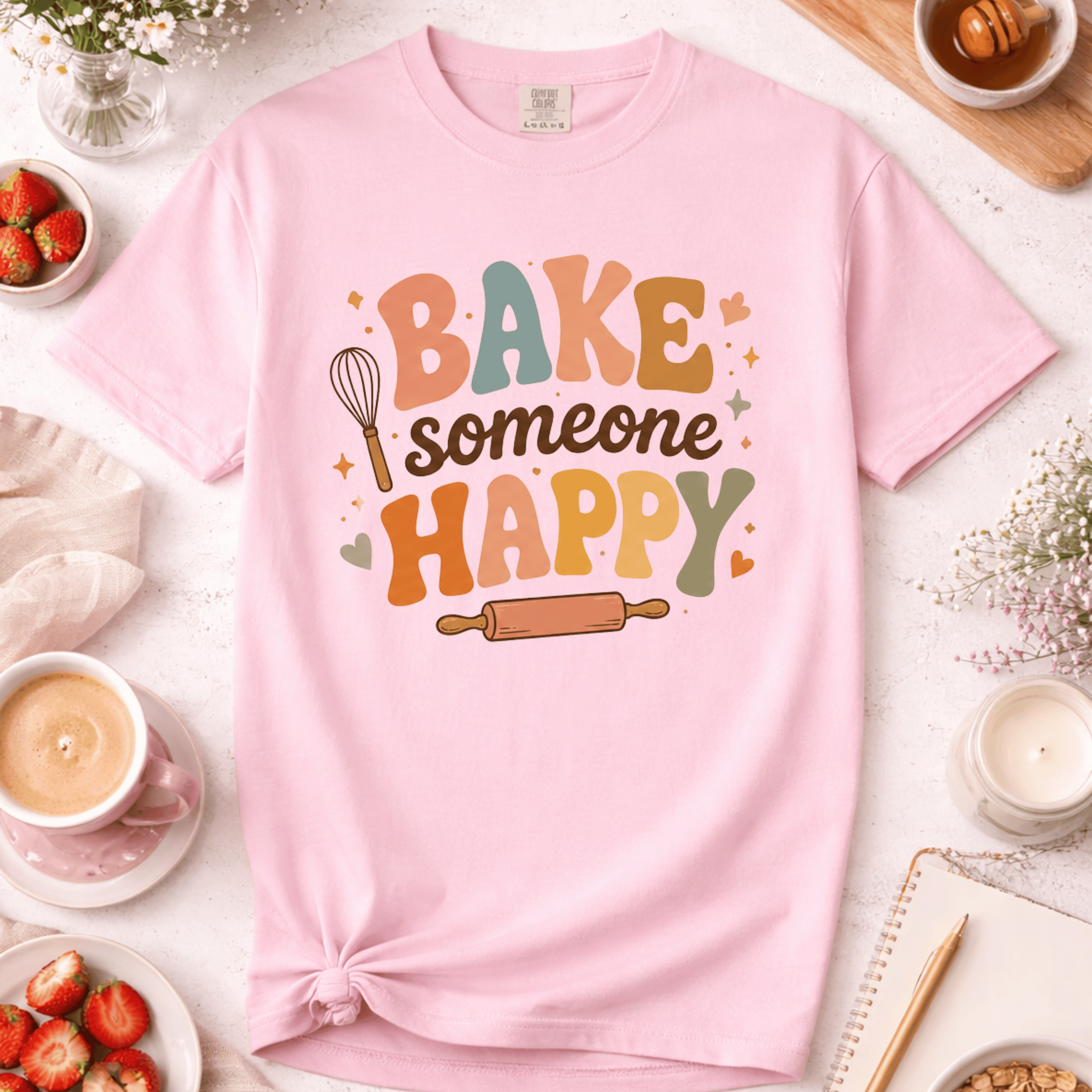 Retro Bake Someone Happy T-Shirt