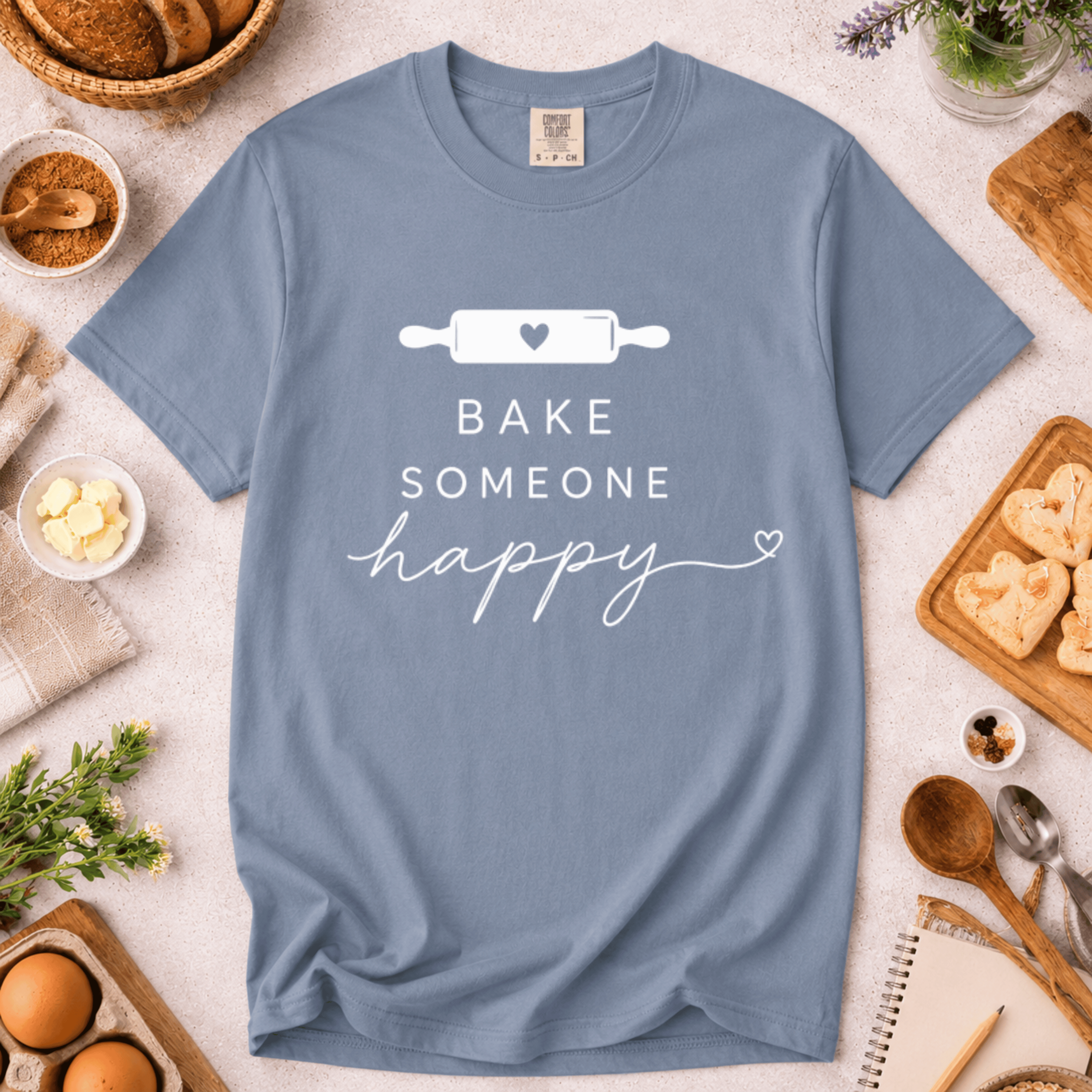 Bake Someone Happy Rolling Pin T-Shirt