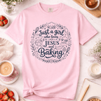 Just a Girl Who Loves Jesus and Baking Doodle T-Shirt