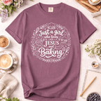 Just a Girl Who Loves Jesus and Baking Doodle T-Shirt