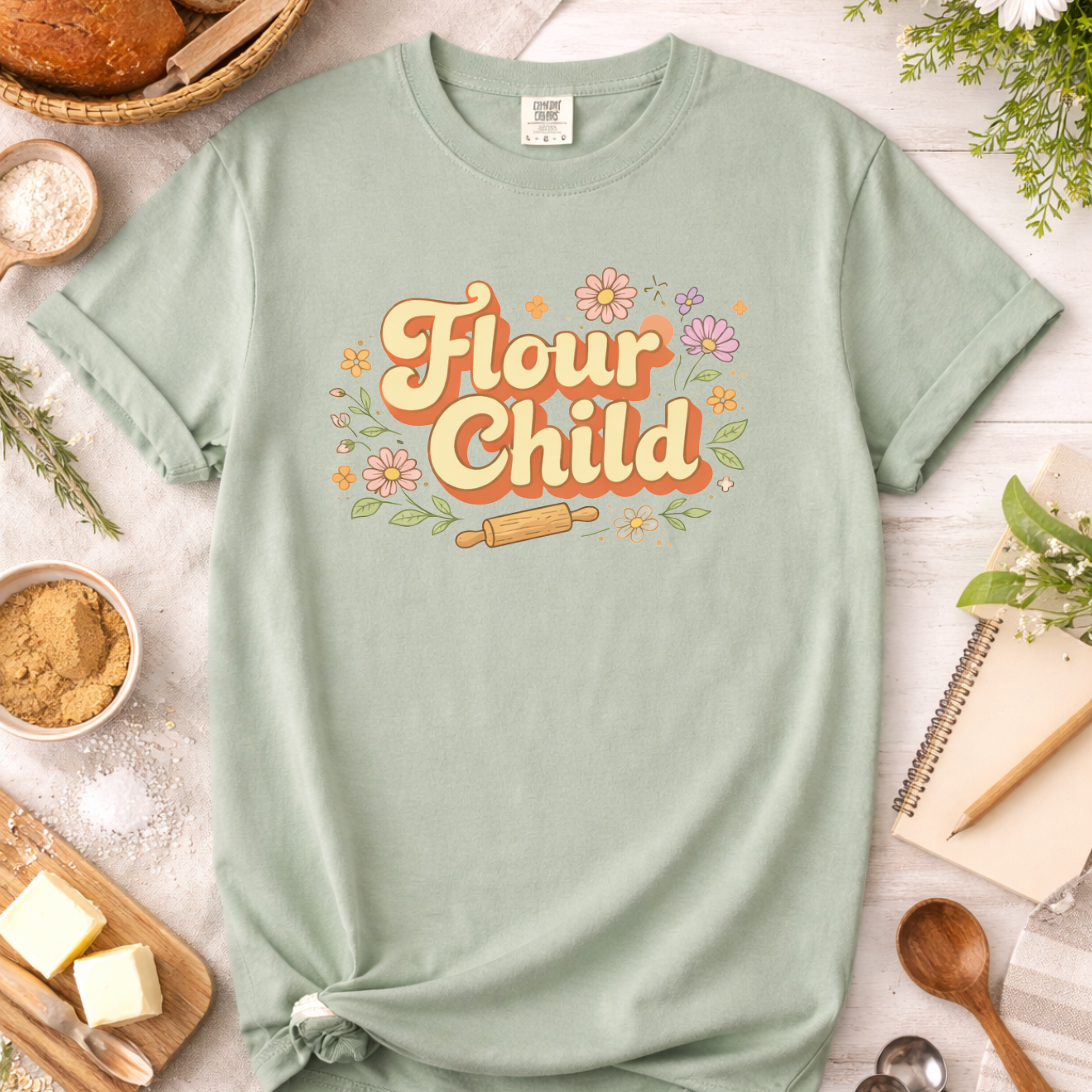 Flour Child Baking T-Shirt — Funny Baker Shirt